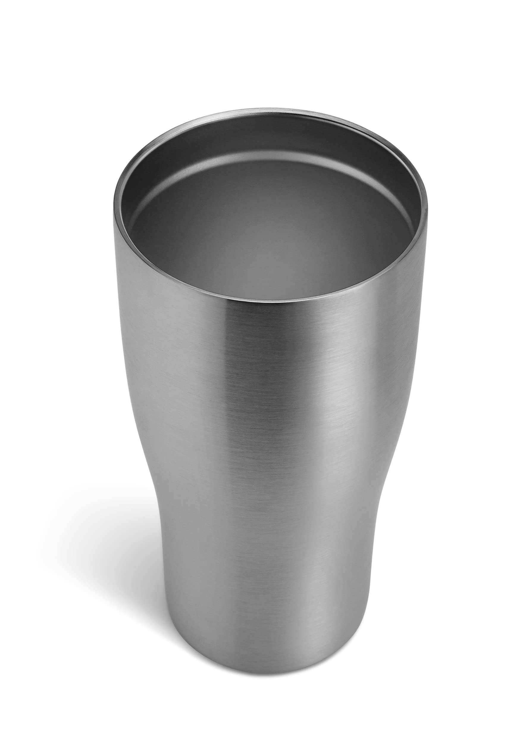 Makerflo Silver 30 oz Curve Stainless Steel Tumbler - Pack of 25 with Lid & Straw | DIY Customizable Cup for Epoxy, UV DTF, Vinyl & Laser Engraving | Perfect for Personalized Gifts, Promotional Events & Craft Projects - Not for Sublimation