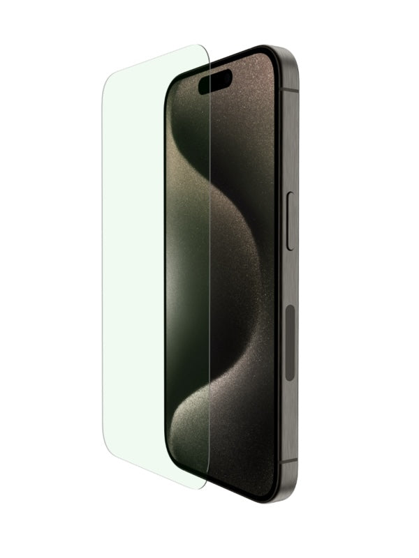 Belkin Screen Protector for iPhone 15 - Tempered Glass with HD Clarity & Anti-Scratch Protection - Perfect for Everyday Use, Travel & Work