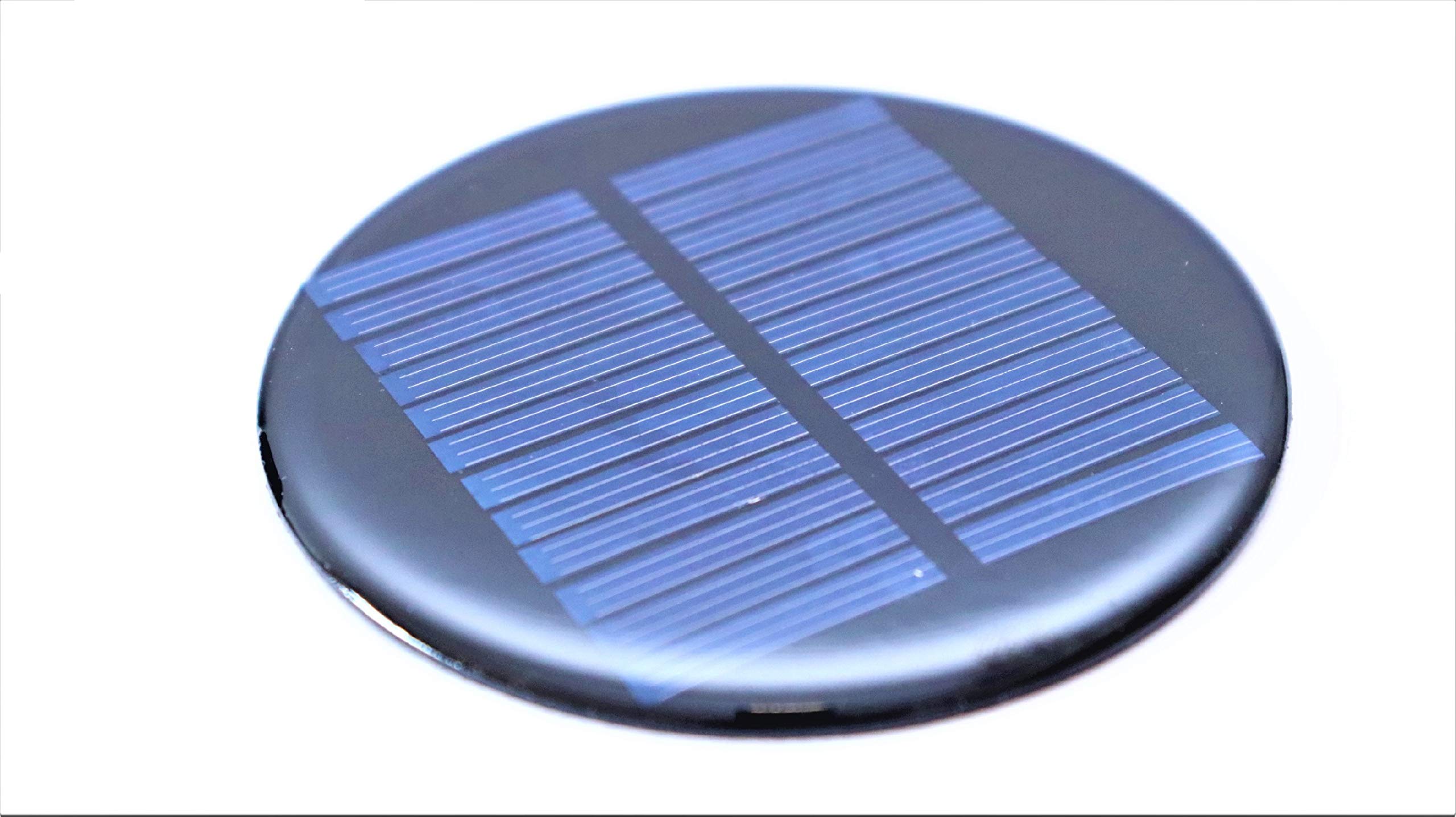 6V 100mAh Solar Panel for DIY Projects - 80mm Diameter Mini Solar Cell for Science Experiments, Garden Lights & Outdoor Charging