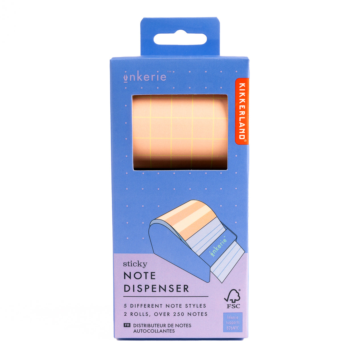 Inkerie Sticky Note Dispenser - Self-Adhesive Memo Pad Holder for Office, School & Home Organization - Desktop Note Dispenser with 3x3 Inch Sticky Notes (50 Sheets) - Perfect for Reminders, To-Do Lists & Bulletin Boards
