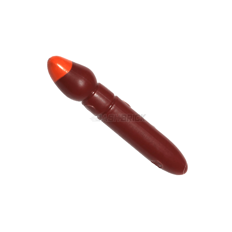 LEGO Minifigure Accessory - Paint Brush with Molded Orange Bristles Pattern [93552pb03] for Creative Building & DIY Crafts