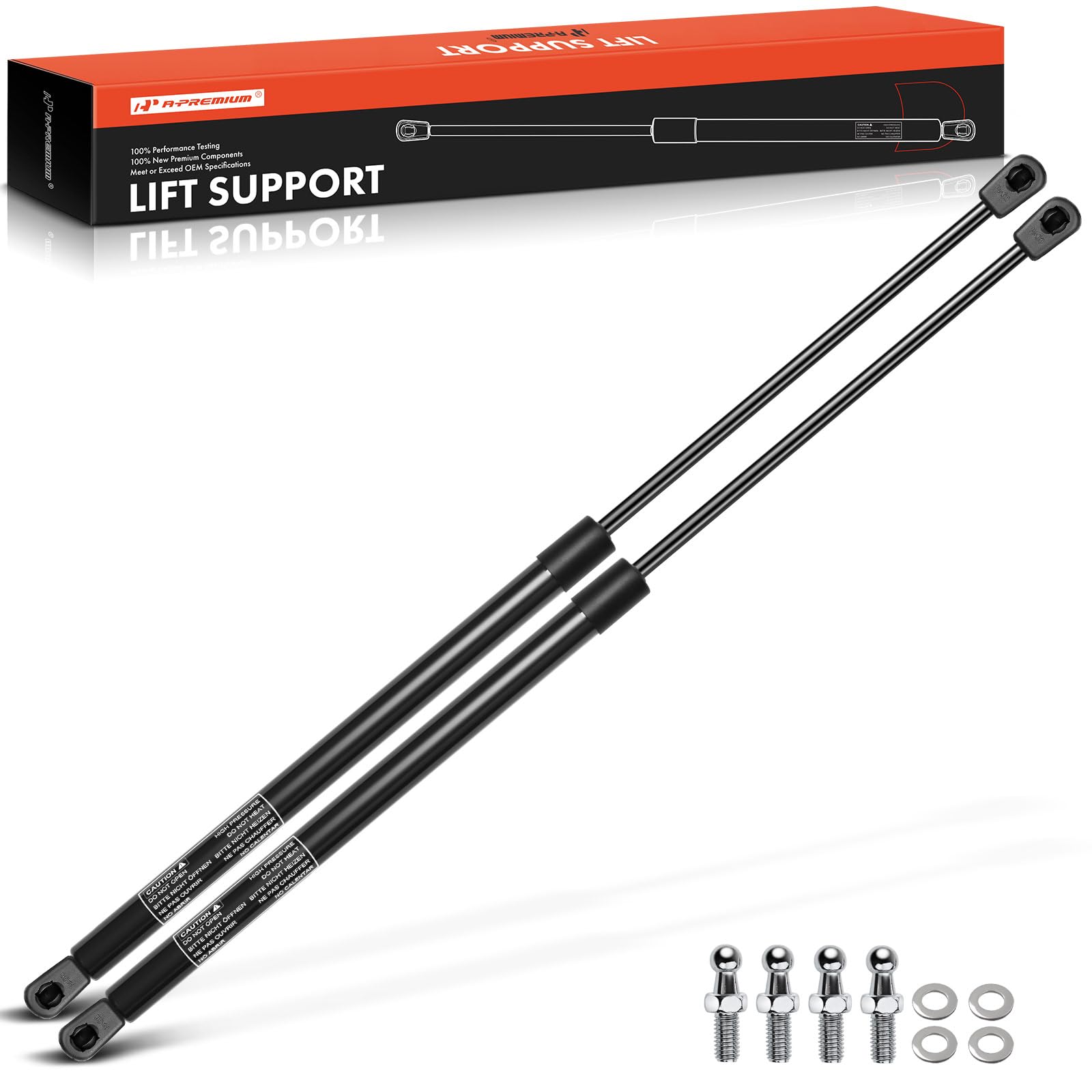 Premium 28.9 Inch 26lb Gas Spring Lift Supports - 2-PC Set for Toolbox, Cabinet, Sliding Window, Storage Bed & Bench Lids Replacement | Heavy Duty Shock Struts for Basement Doors, RV & Automotive Applications