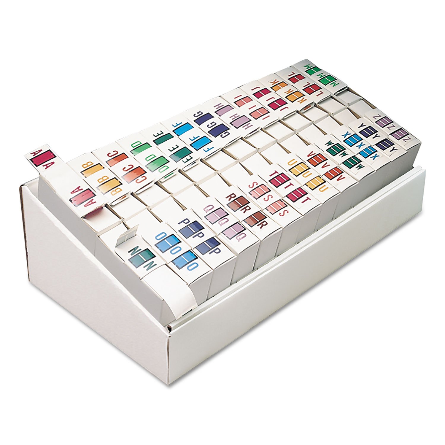 Smead 67070 A-Z Bar-Style End Tab Labels, 13,000 Assorted Labels per Box - Perfect for Office Filing, Document Organization & Alphabetical Indexing Systems