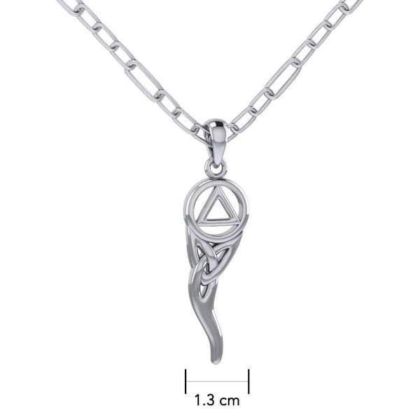 Celtic Italian Horn Sterling Silver Necklace for Men & Women - Protection & Good Luck Charm - Perfect for Everyday Wear, Gifts & Spiritual Healing