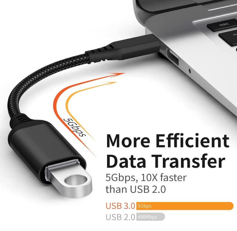 SILCOSTAR USB C 3.0 OTG Host Adapter Cable for Lenovo Tablets - Compatible with Tab P11 Gen2, P11 Pro Gen2, M10 Gen3, M8 (4th Gen), Tab Extreme, Lenovo Pad, Pad Pro, Pad Plus - Fast Data Transfer & Charging for Work, Travel & Home Use