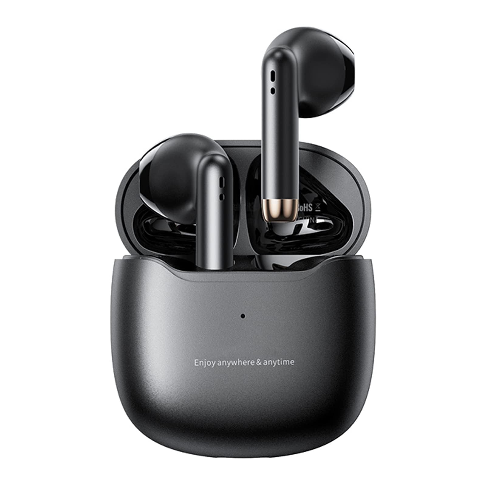 True Wireless Earbuds Bluetooth 5.3 with Microphone, Noise Cancelling & Deep Bass - TWS Wireless Earphones with Charging Case for iPhone & Android (Black) | Perfect for Workouts, Running, Gym & Commuting