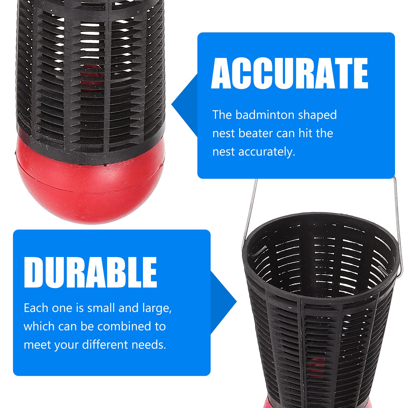 LIOOBO 3-Piece Badminton-Shaped Fishing Bait Feeder Set - Plastic Lure Cage & Bait Thrower for Freshwater & Saltwater Fishing - Perfect for Carp, Catfish, and Bass Fishing Trips