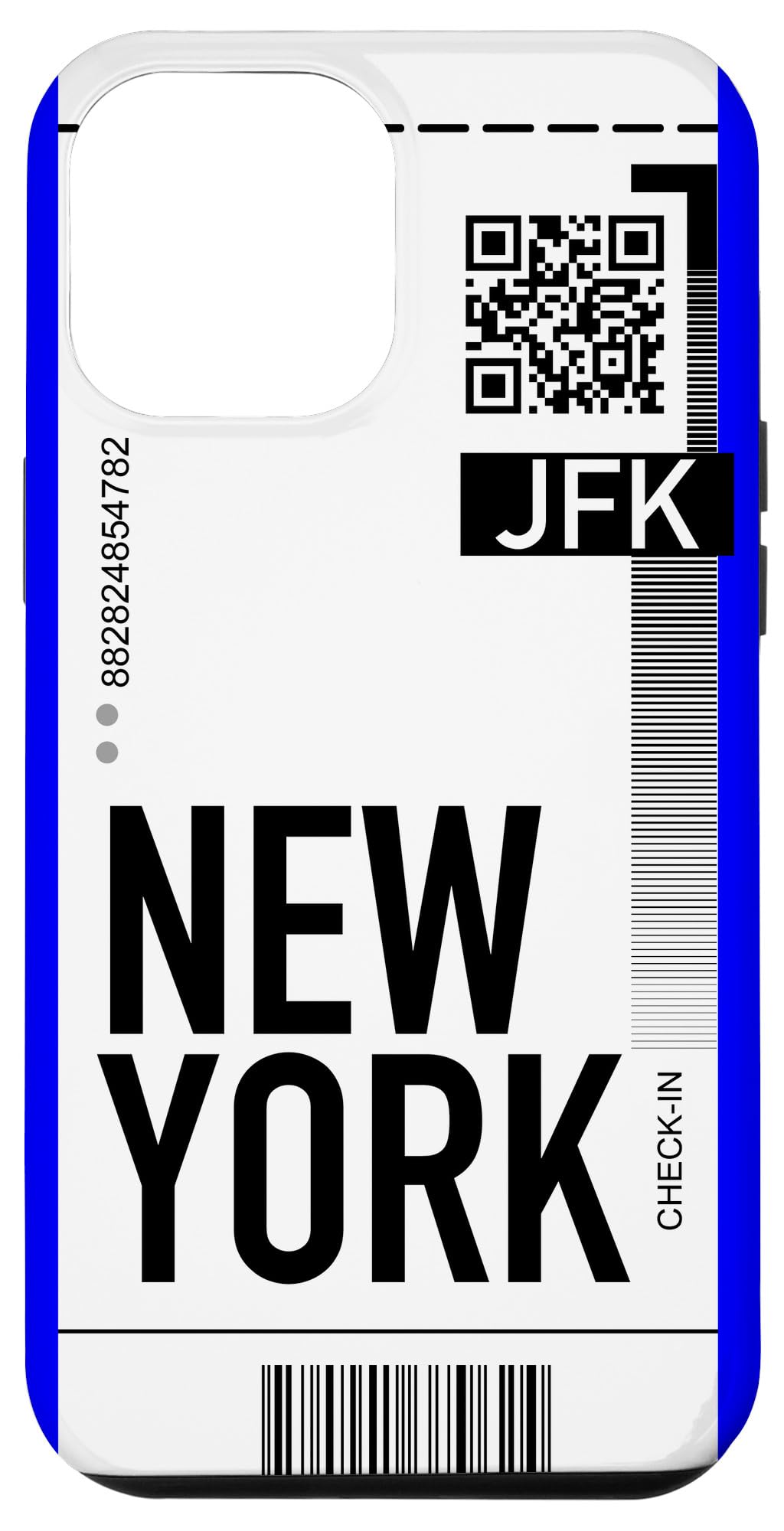 iPhone 12 Pro Max New York Air Ticket Phone Case - Stylish Boarding Pass Design for Travel Enthusiasts - Perfect for City Trips and Plane Journeys