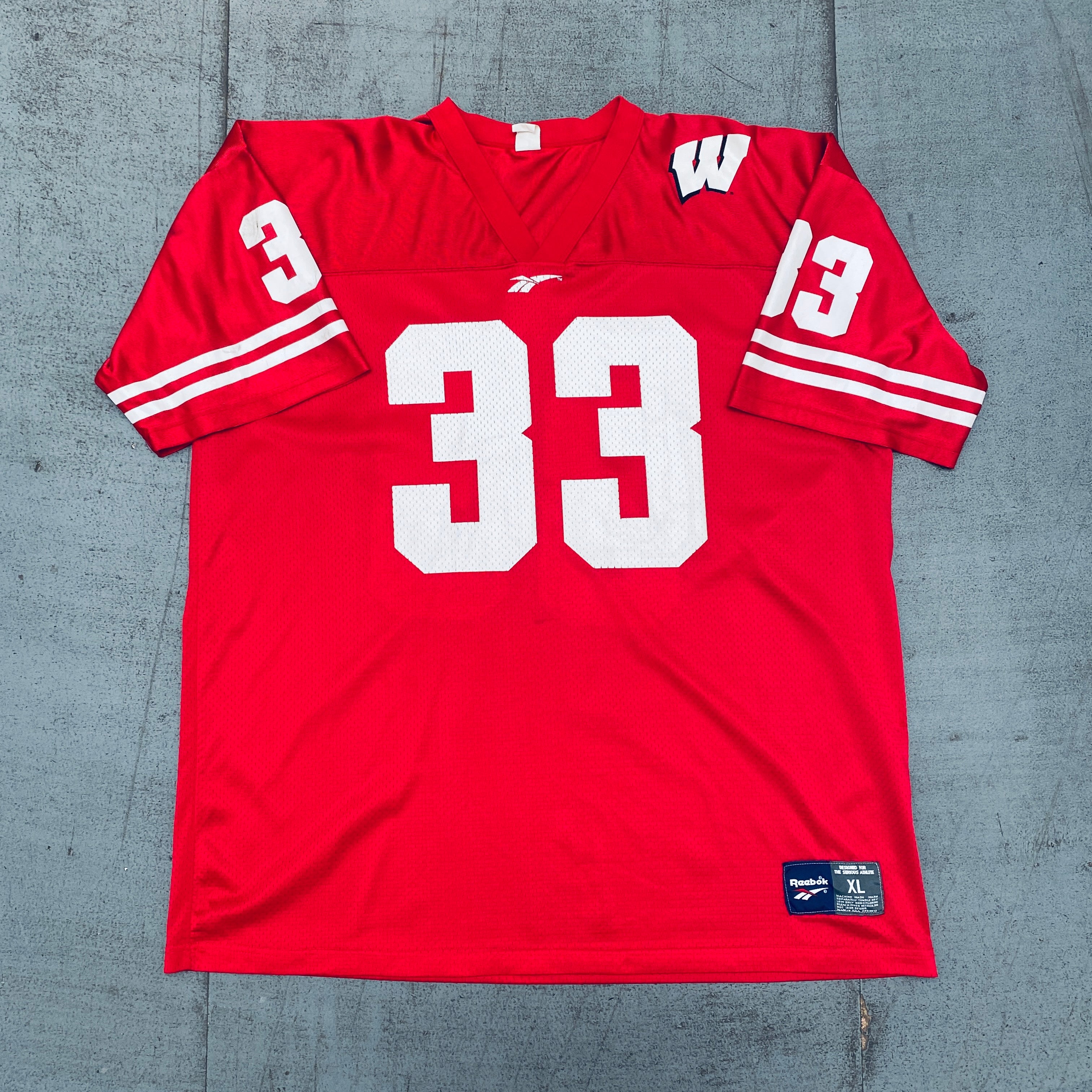 Authentic Wisconsin Badgers #33 Ron Dayne Reebok Jersey - XL Size for Men | Perfect for Game Day, Tailgating & Football Fan Collections