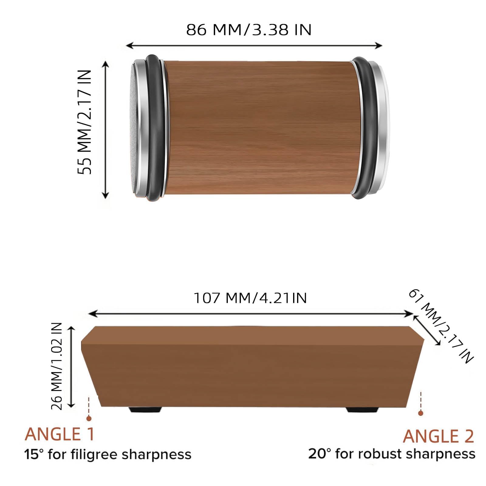 Premium Rolling Knife Sharpener Kit with 4 Diamond & 2 Corundum Discs - 15° & 20° Magnetic Angle Guide for Kitchen Knives - Work Sharp Professional Sharpening System (SET-B) - Perfect for Home Chefs & Professional Cooks to Maintain Razor-Sharp Blades