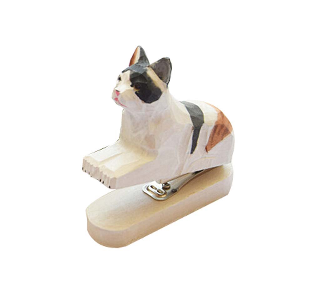 Mini Portable White Cat Stapler for Office & School - Creative Desk Gift for Students & Professionals - Perfect for Paperwork, Homework & Craft Projects