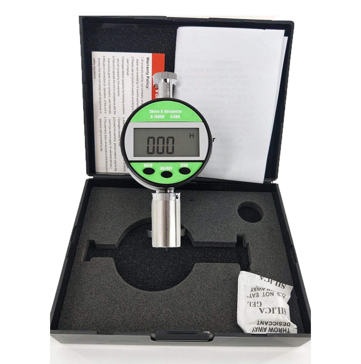 LX-D-Y Digital Shore D Hardness Tester - 0-100HD Range for Rubber, Plastic, Leather & Wax | Accurate Durometer Measurement Tool for Quality Control & Material Testing
