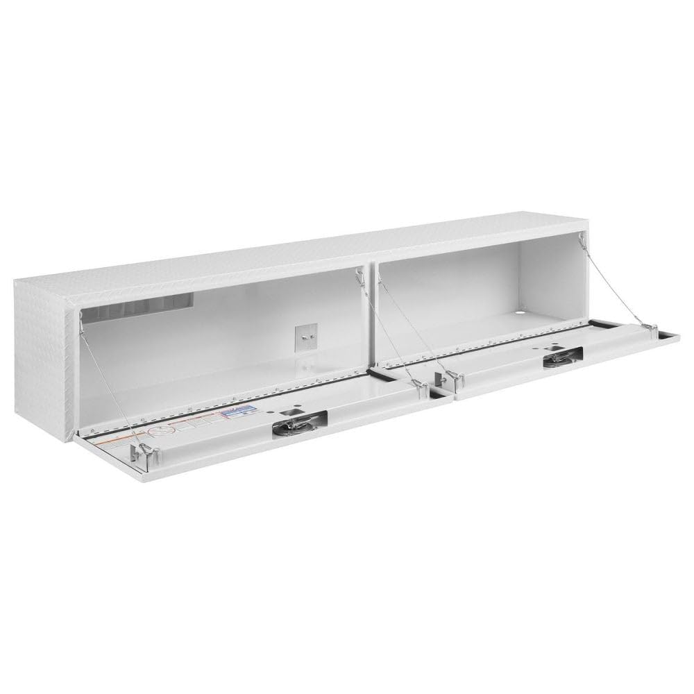 WEATHER GUARD 391302 Gloss White Aluminum Super-Side Tool Box - Heavy Duty Truck Storage for Tools & Equipment | Perfect for Pickup Trucks, Work Vans & Construction Sites