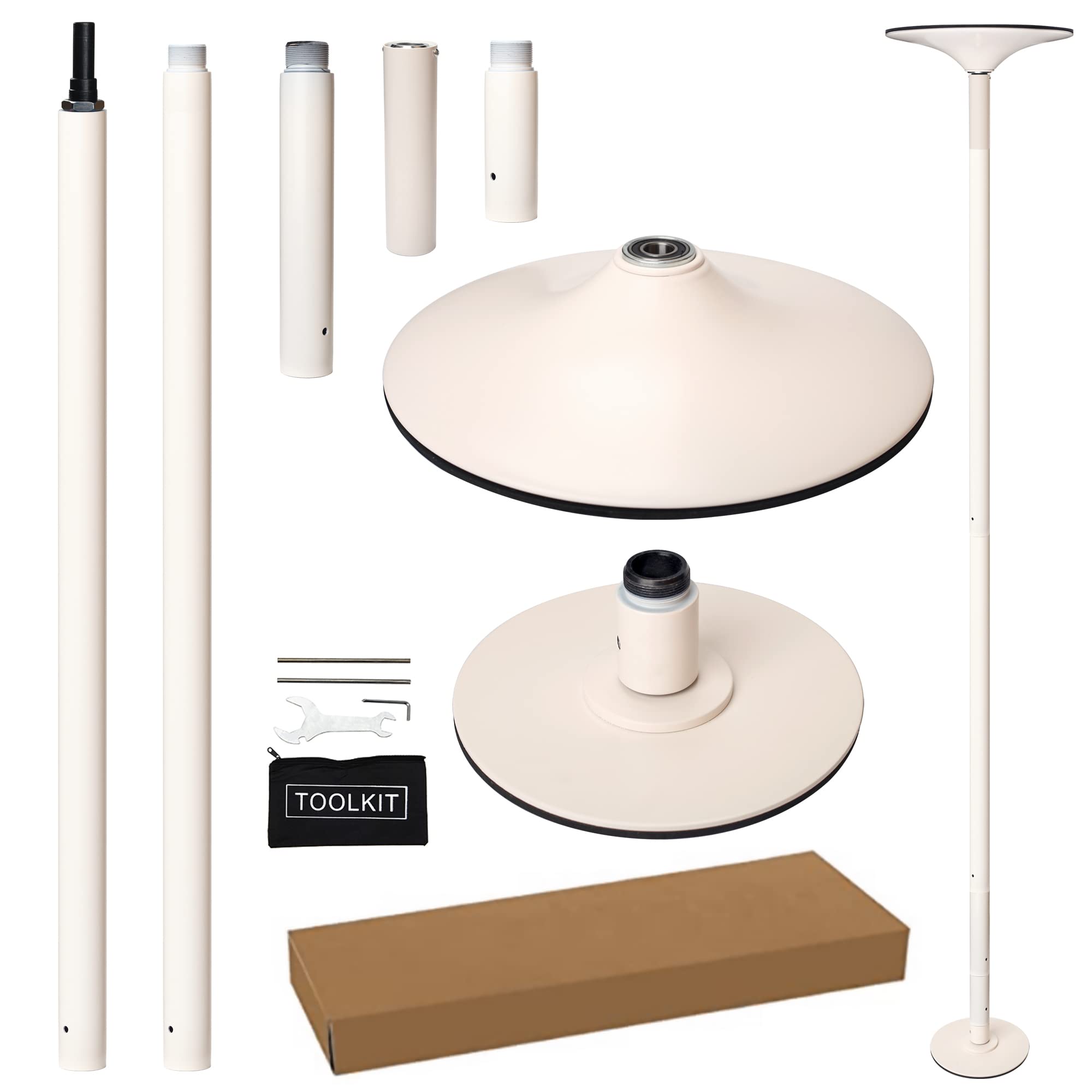 45mm Spinning Portable Dance Pole for Home - Extendable Pole Dancing Kit for Bedroom, Studio & Fitness, Perfect for Beginners & Professionals