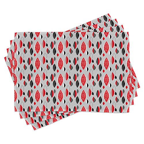 Red Black Pale Grey