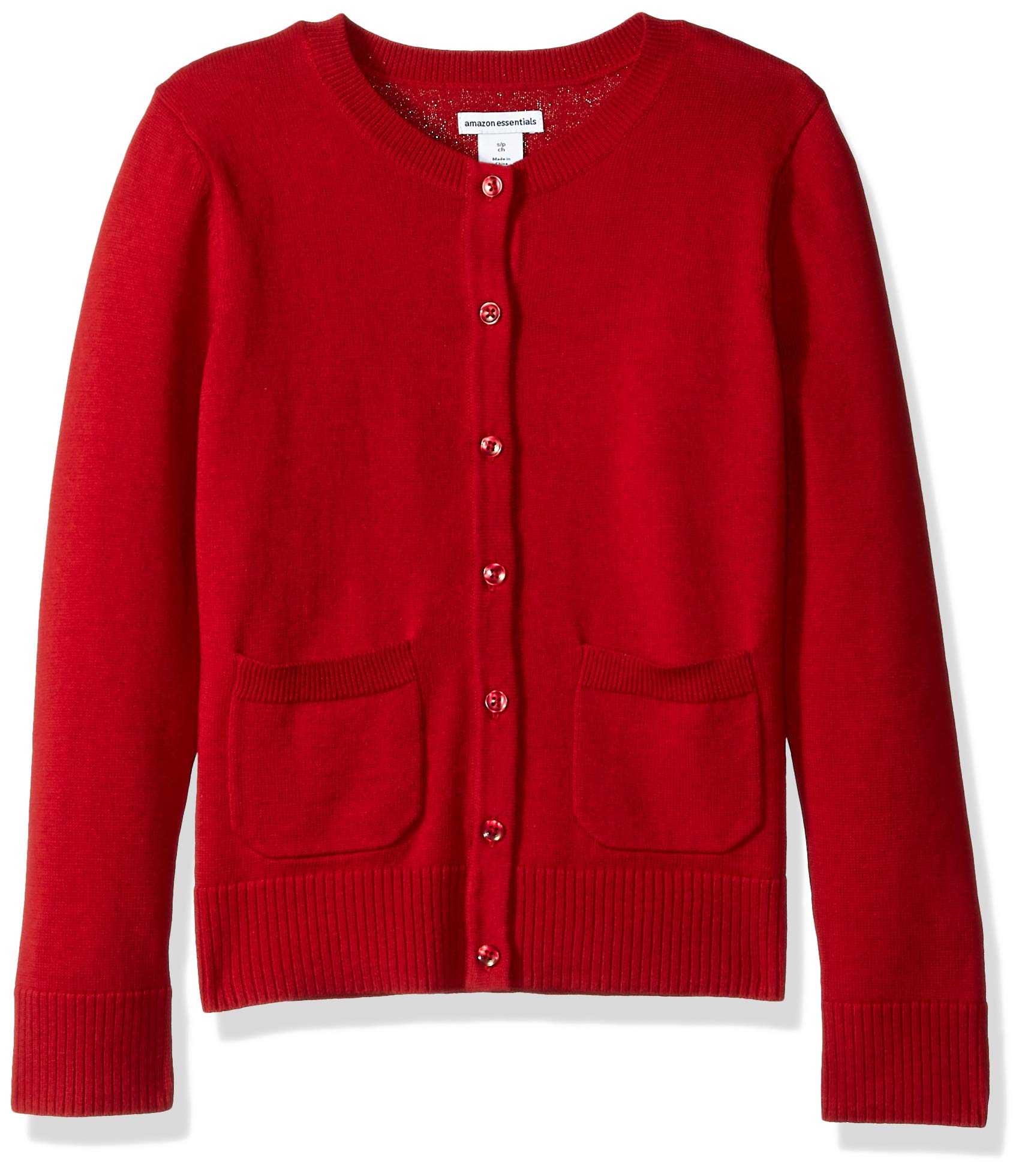 Amazon Essentials Girls & Toddlers Uniform Slim Fit Cardigan Sweater - Perfect for School, Church & Formal Occasions