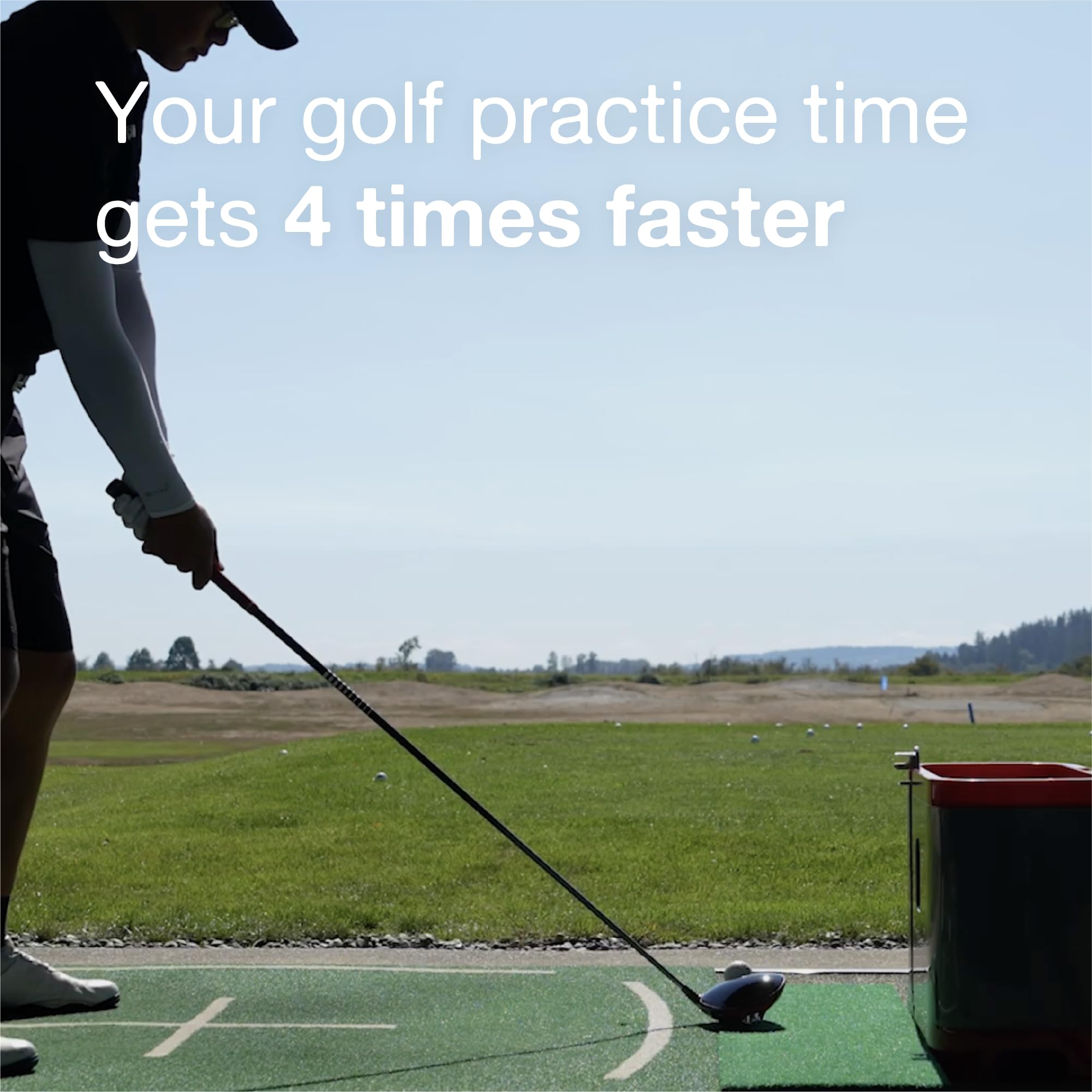 Automatic Golf Ball Dispenser - Jumbo 70 Balls Capacity for Indoor & Outdoor Practice | No Pedal, Battery or Electricity Required | Includes Tees & Hitting Mat | Works with Golf Simulators | Perfect for Driving Range, Backyard Training & Home Golf Setup