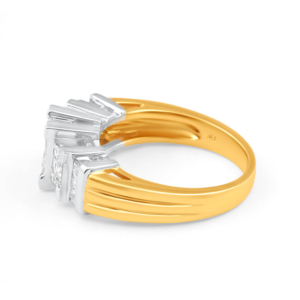 14K Yellow Gold 'Eminence' Diamond Ring - 1 Carat Total Weight | Elegant Wedding Band & Anniversary Gift for Women