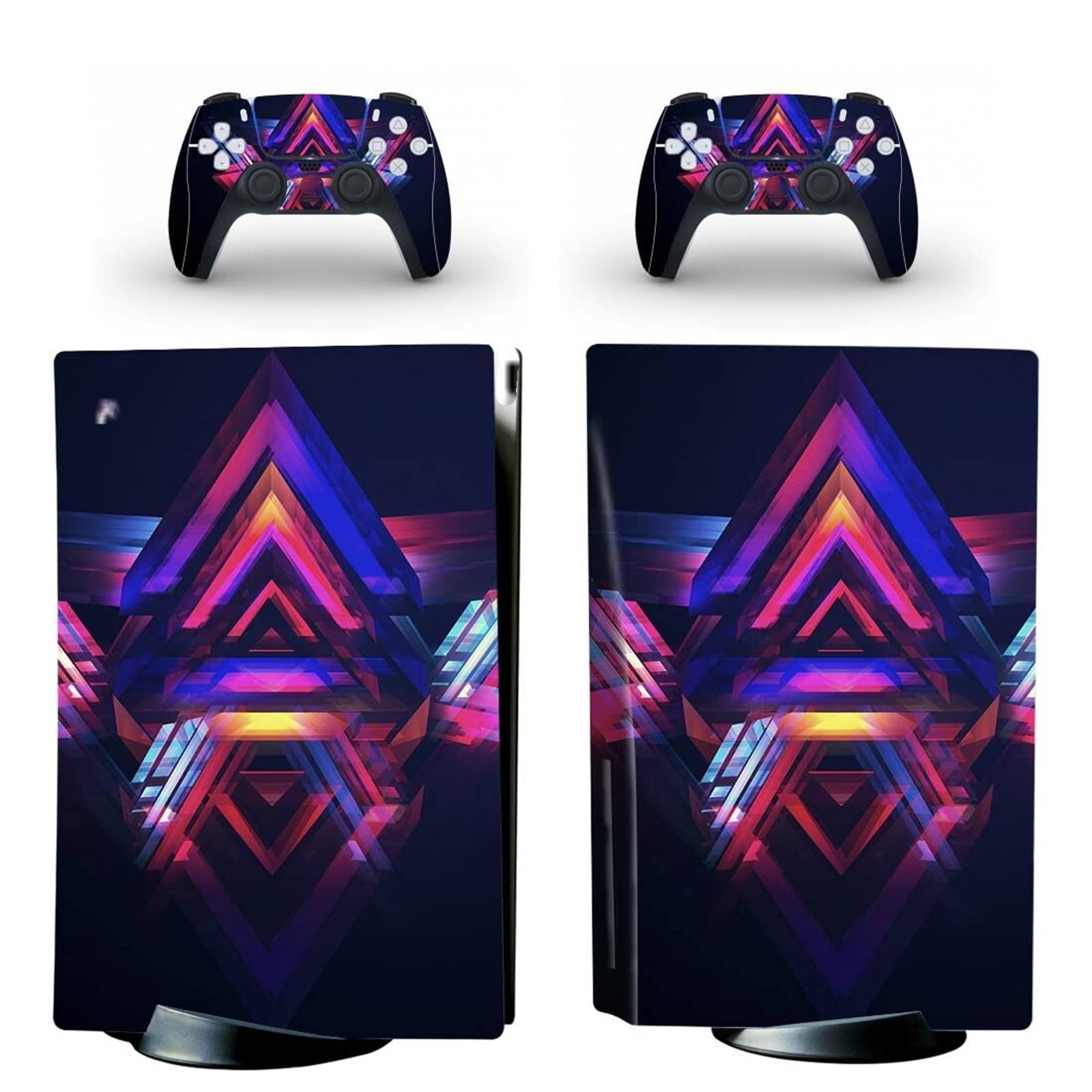 FXCON Anime Vinyl Skin Sticker Wrap for PS5 Disk Edition Console & 2 Controllers - Bubble-Free, Durable, Scratch-Resistant - Perfect for Gaming Setups & Anime Decor