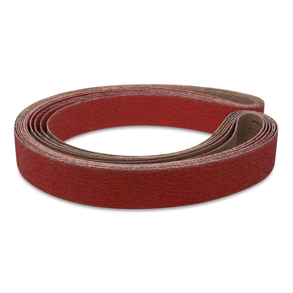 Red Label Abrasives 2 X 72 Inch 24 Grit EdgeCore Ceramic Grinding Sanding Belts, 6 Pack - Premium Sanding Belts for Metalworking, Woodworking & Knife Sharpening - Ideal for Bench Grinders & Belt Sanders