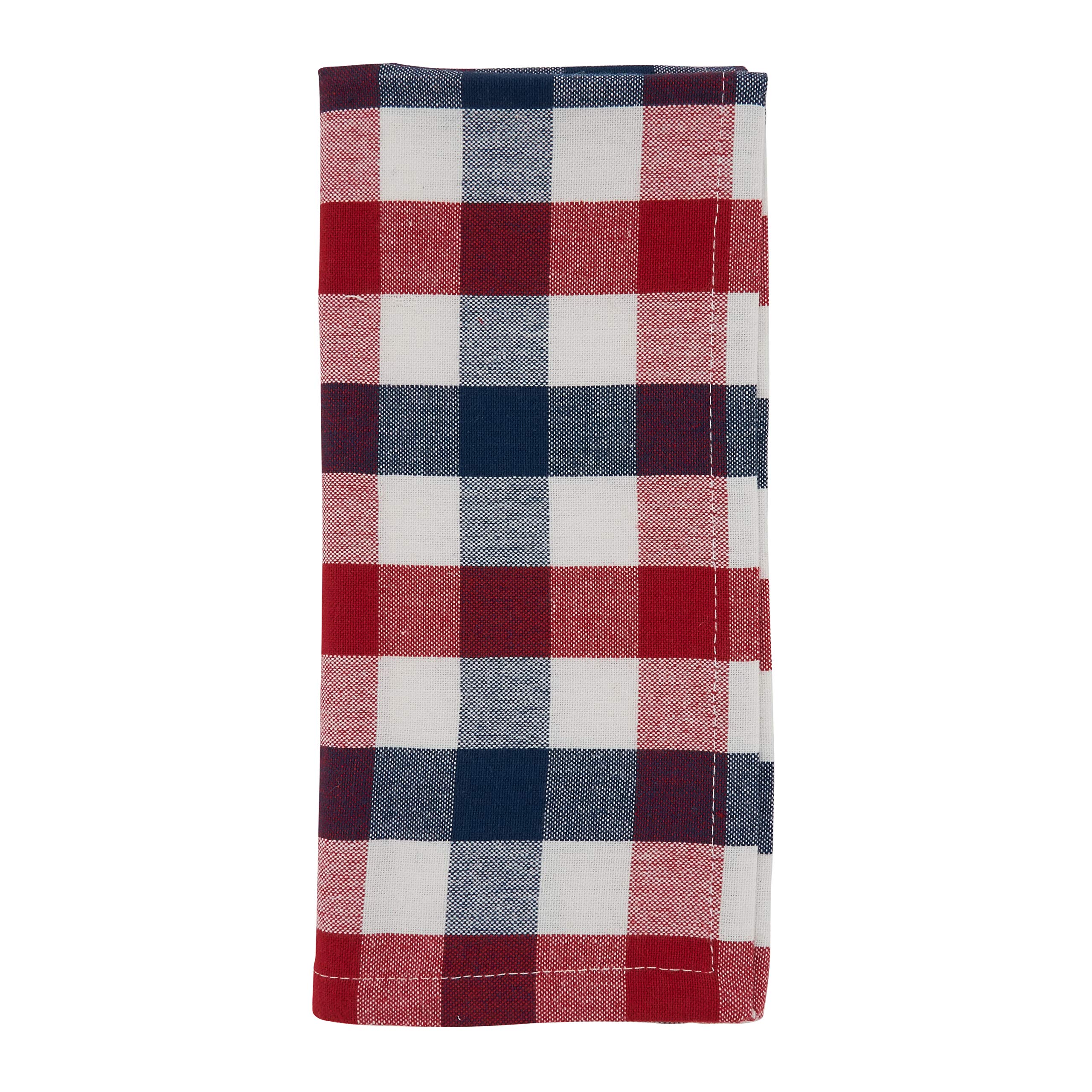Premium Gingham Check Cotton Table Napkins Set of 4 - 12x12 Inch Square Dinner Napkins for Kitchen, Dining, Party & Picnic Use - Washable & Reusable Cloth Napkins for Everyday Meals & Special Occasions