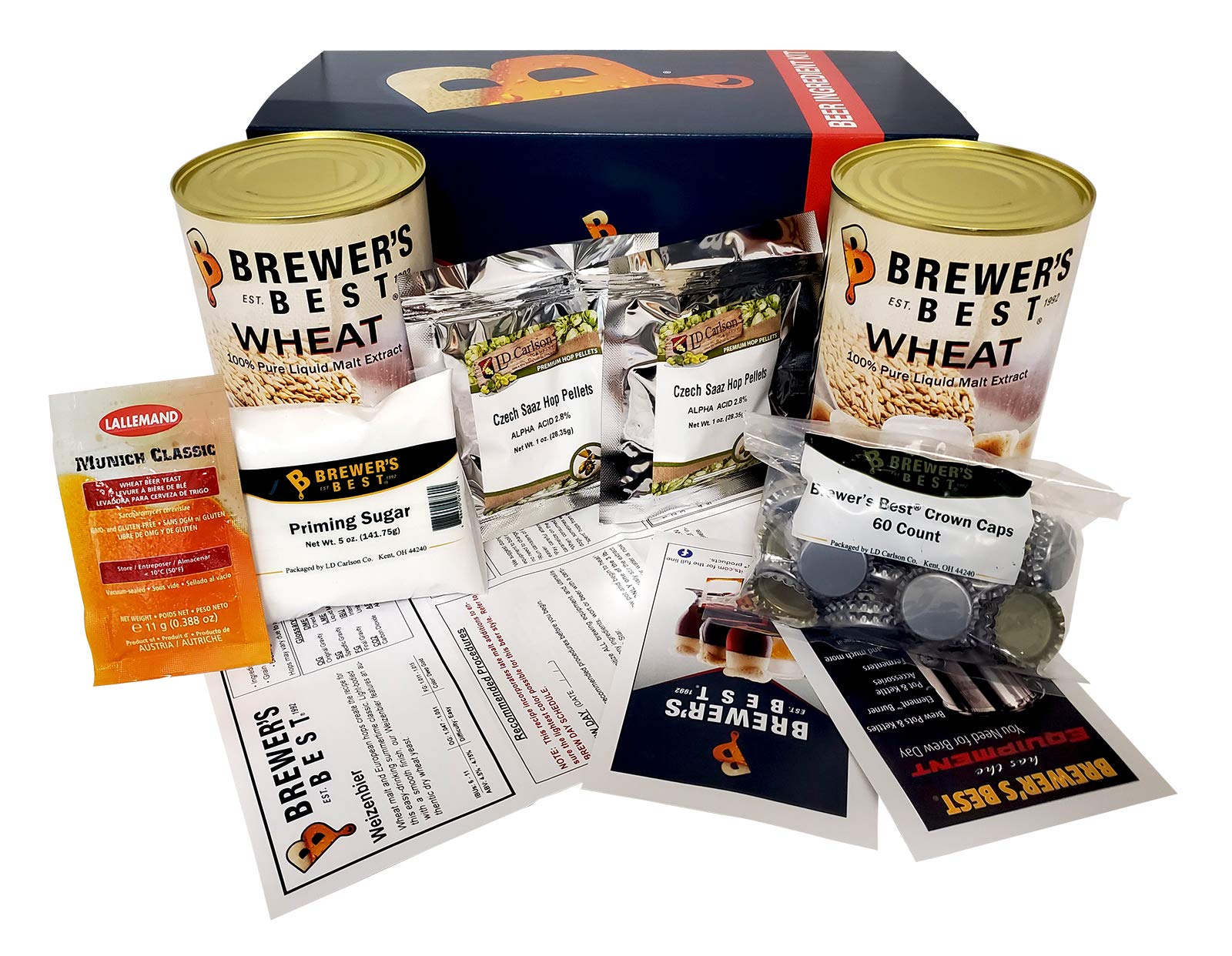 Brewers Best Weizenbier Beer Ingredient Kit - Complete Home Brewing Supplies for Craft Beer Lovers | Perfect for Parties, Gifts & DIY Brewing Projects
