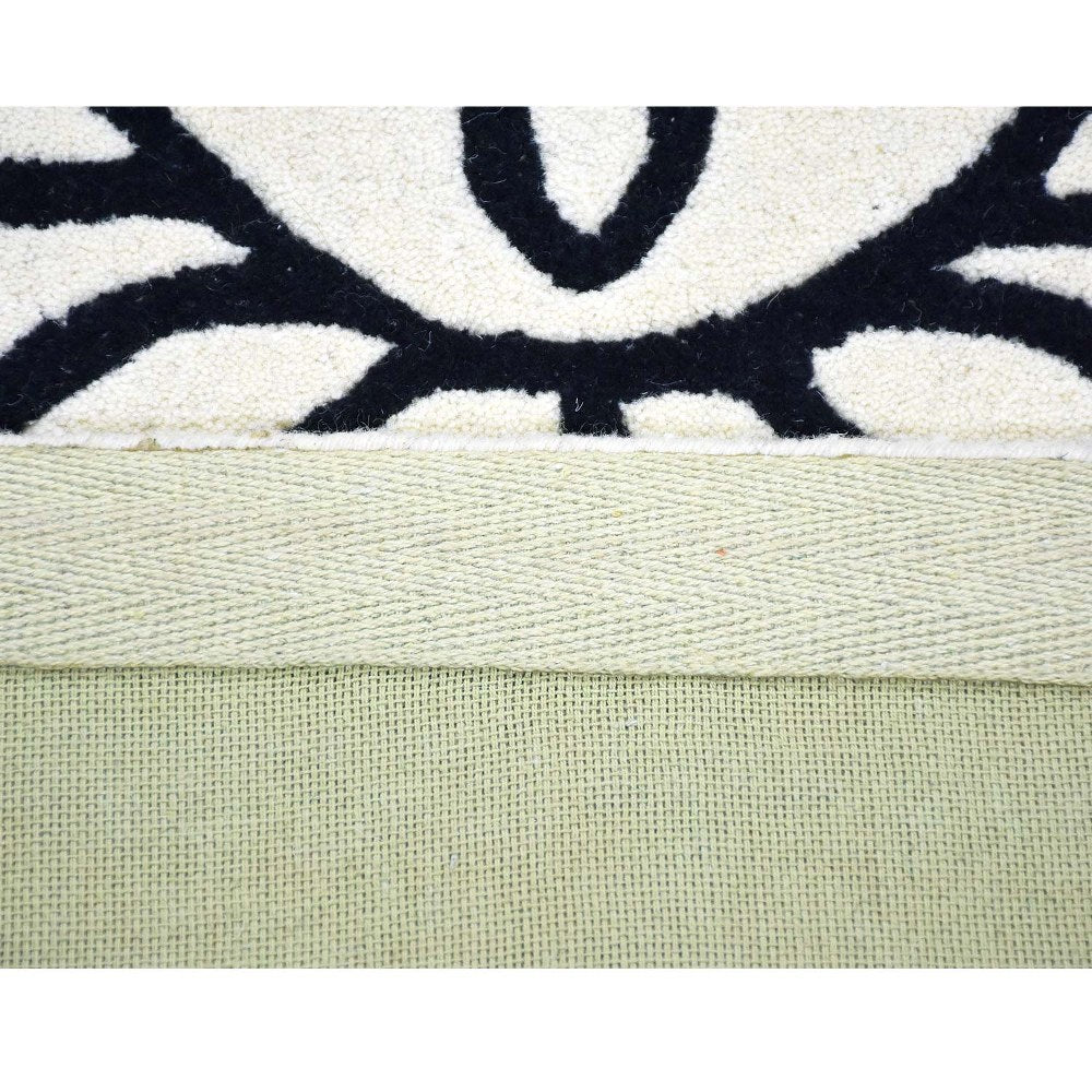 Rosette Hand Tufted Rug - Soft Bohemian Area Rug for Living Room, Bedroom - Non-Slip Floral Design Home Decor