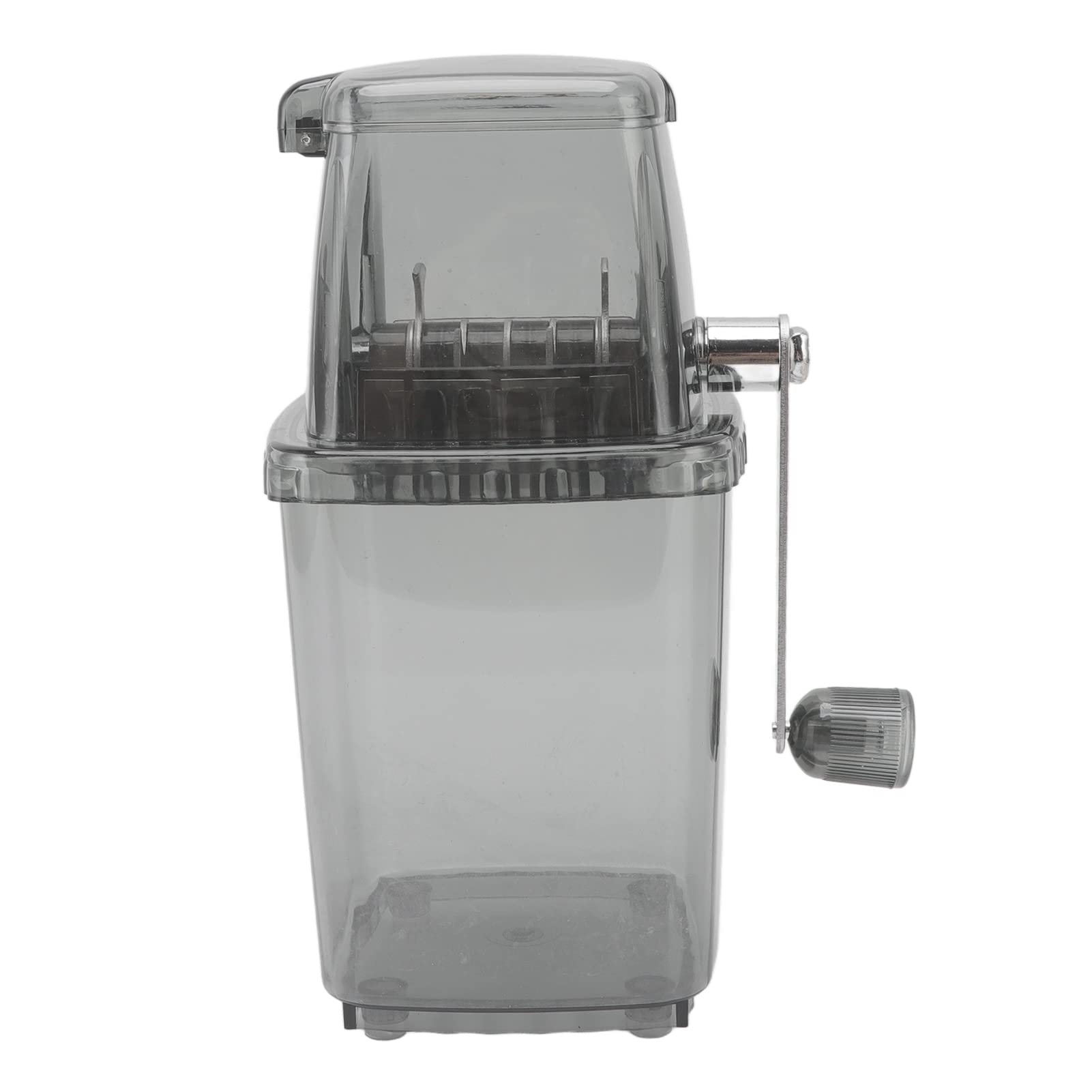 Premium Manual Ice Crusher - Portable Hand Crank Ice Shaver Machine for Snow Cones, Cocktails & Home Use - Compact Grey Countertop Ice Maker for Kitchen, Bar, Parties & Outdoor Events