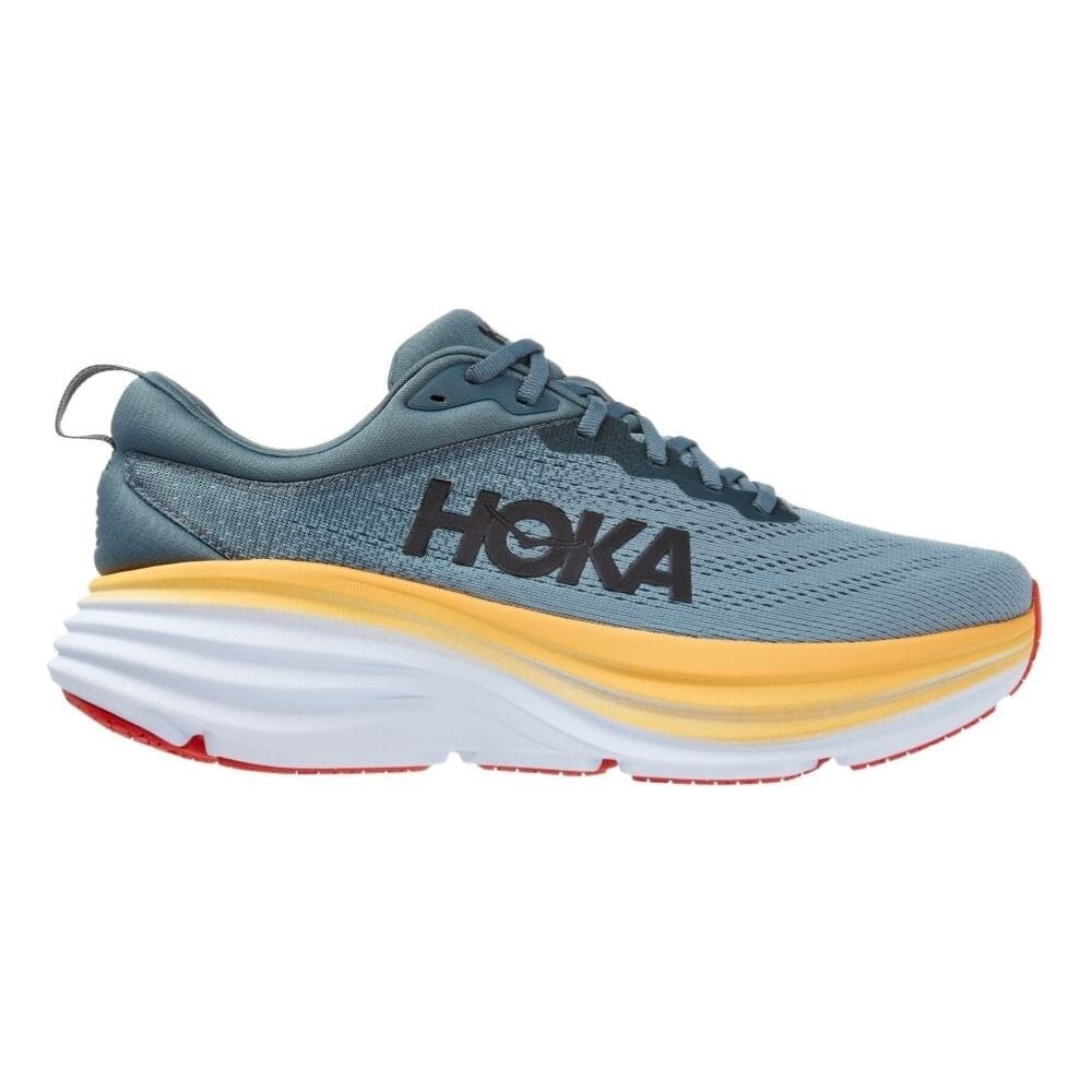 Hoka Men's Bondi 8 Running Shoes - Lightweight Cushioned Sneakers for Marathon, Jogging & Walking - Breathable Mesh Upper with Maximum Support & Comfort