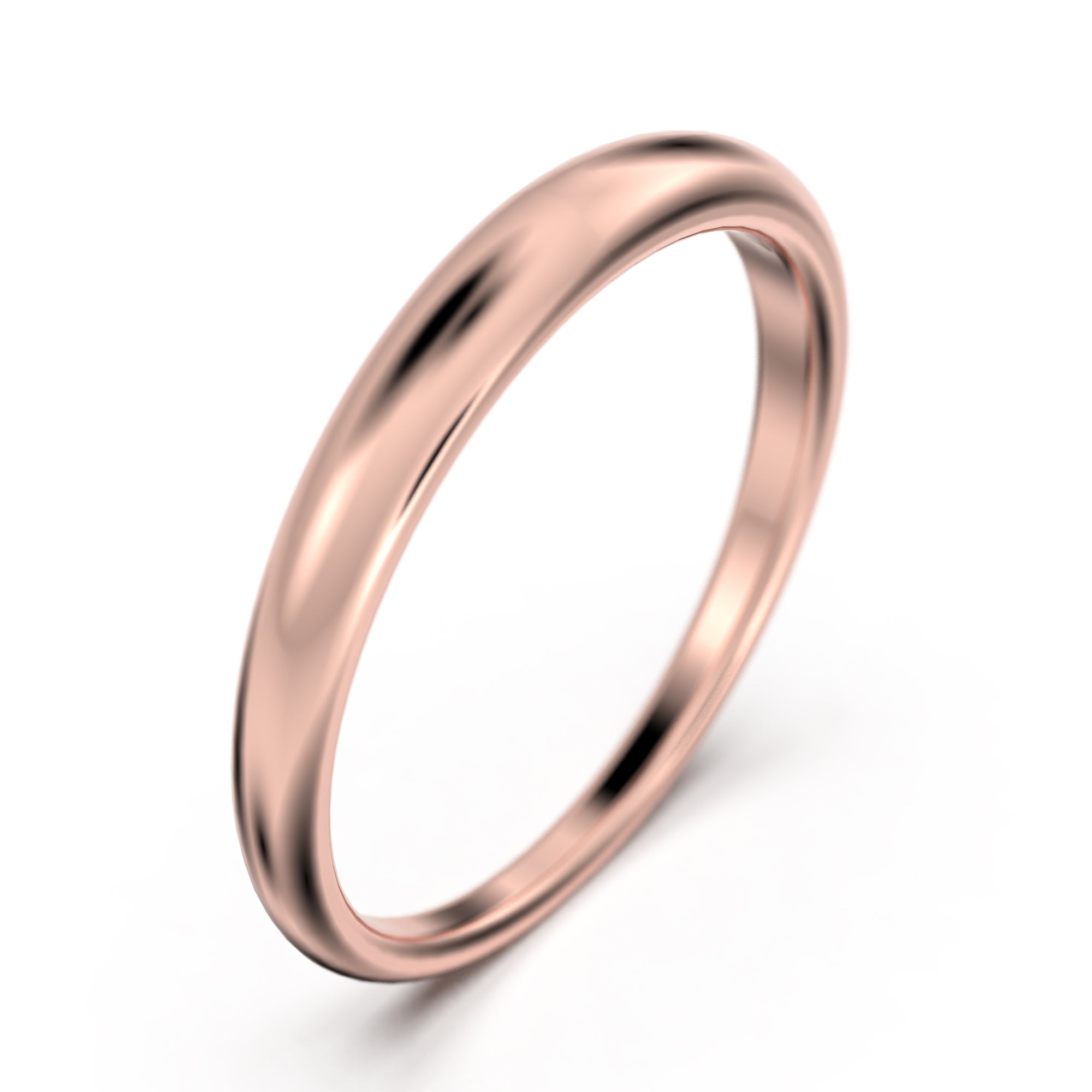 18K Gold Over Silver Tapered Wedding Band - Elegant Anniversary Gift for Her | Perfect for Weddings, Engagements & Special Occasions