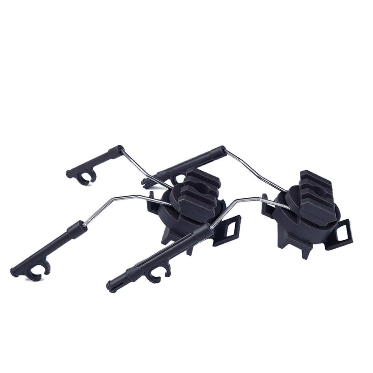 BESPORTBLE 3-Piece Fast Helmet Rail Adapter Set - Universal Helmet Headset Mount for Motorcycle, Bike & Snowboarding - Durable Black Design for Secure Audio Device Attachment