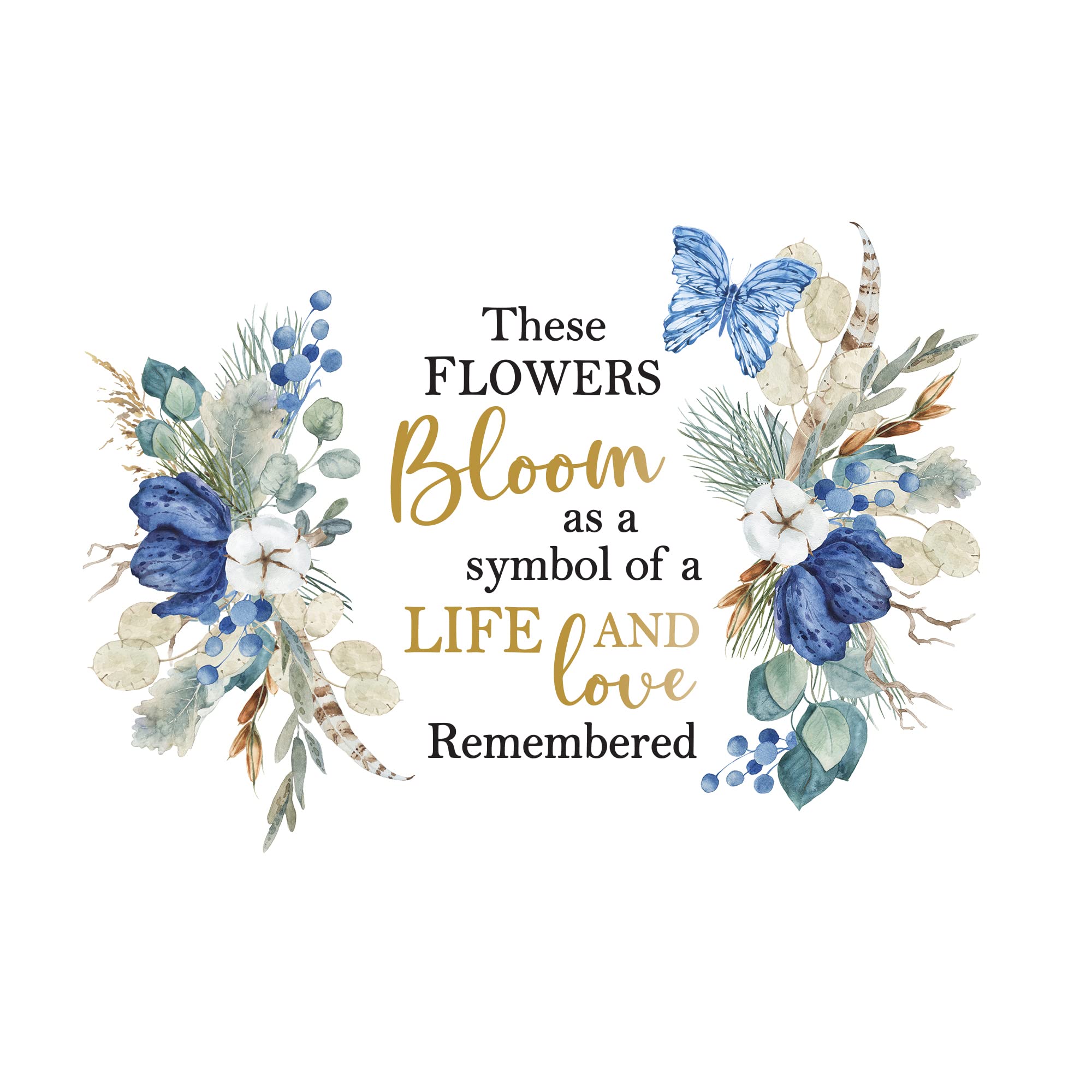 Lillian Rose Crackle Glass Memorial Vase - Engraved Sympathy Verse for Funeral, Memorial Service & Home Decoration - Elegant Floral Display for Condolences & Remembrance