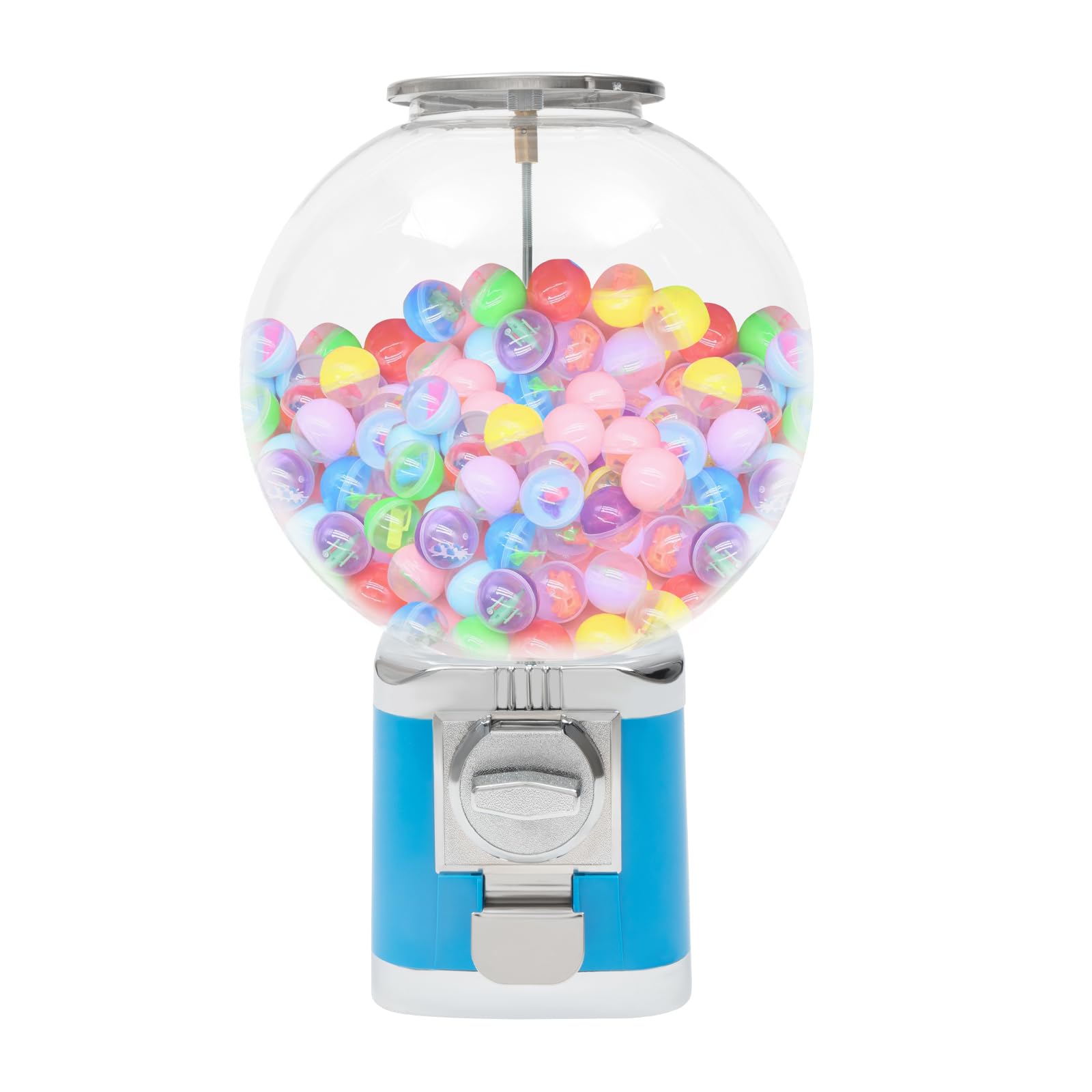 Sky Blue Mini Gumball Vending Machine - Candy & Toy Dispenser for $1 Coins | Perfect for Retail Stores, Arcades & Birthday Parties