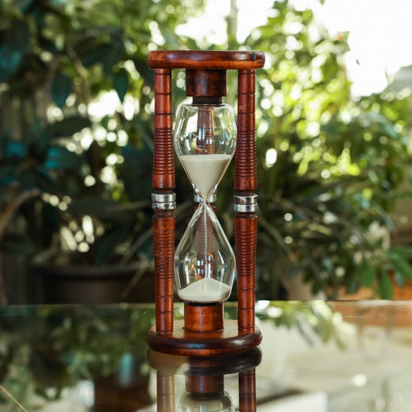 5 Minute Kitchen Antique Wood Sand Timer - Vintage Egg Timer for Cooking, Baking & Board Games - Perfect for Tea Brewing, Classroom Activities & Home Decor