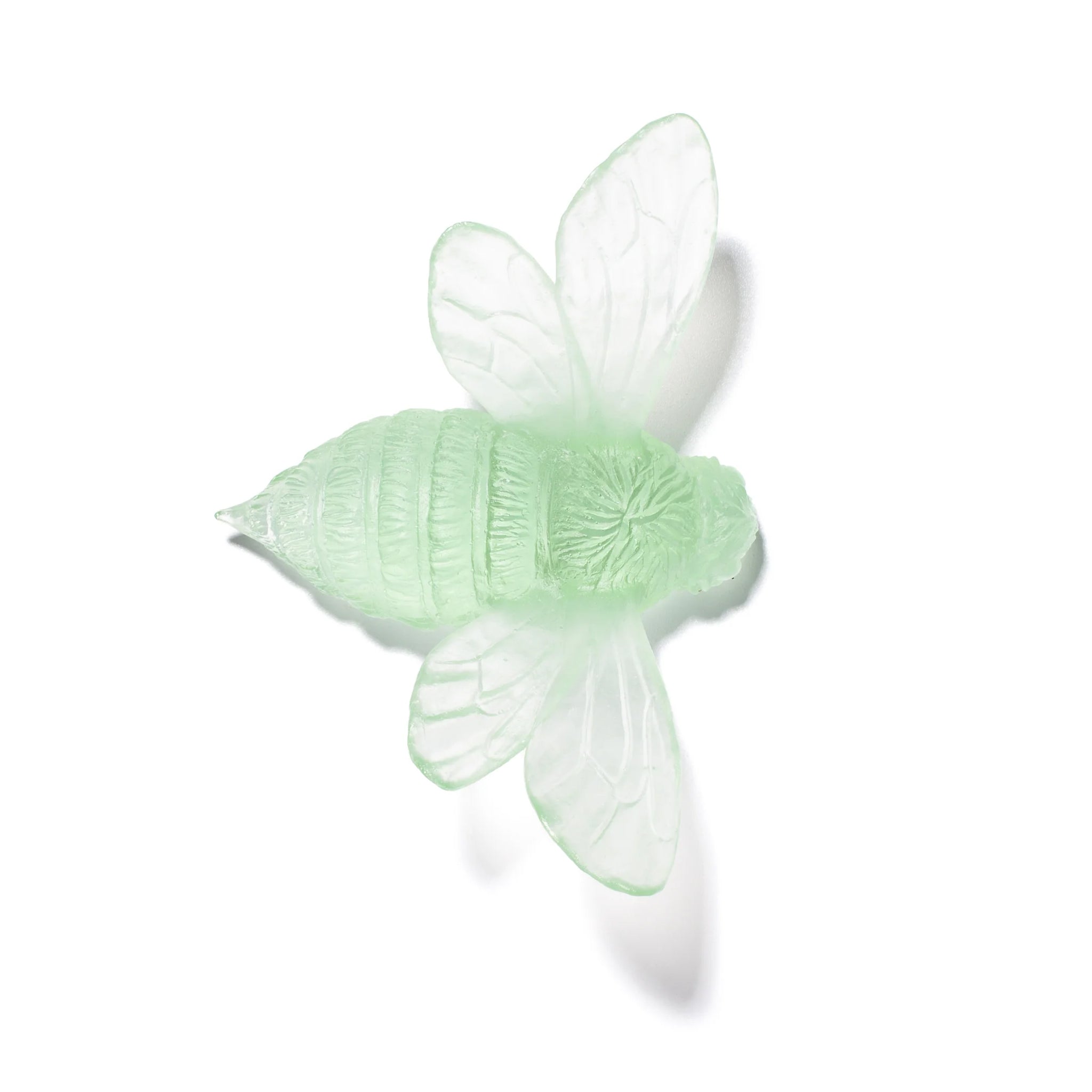 Glass Bee Wall Sculpture with Wings Out | Handmade Art by Luke Jacomb Studio | Modern Home Decor for Living Room, Bedroom & Office