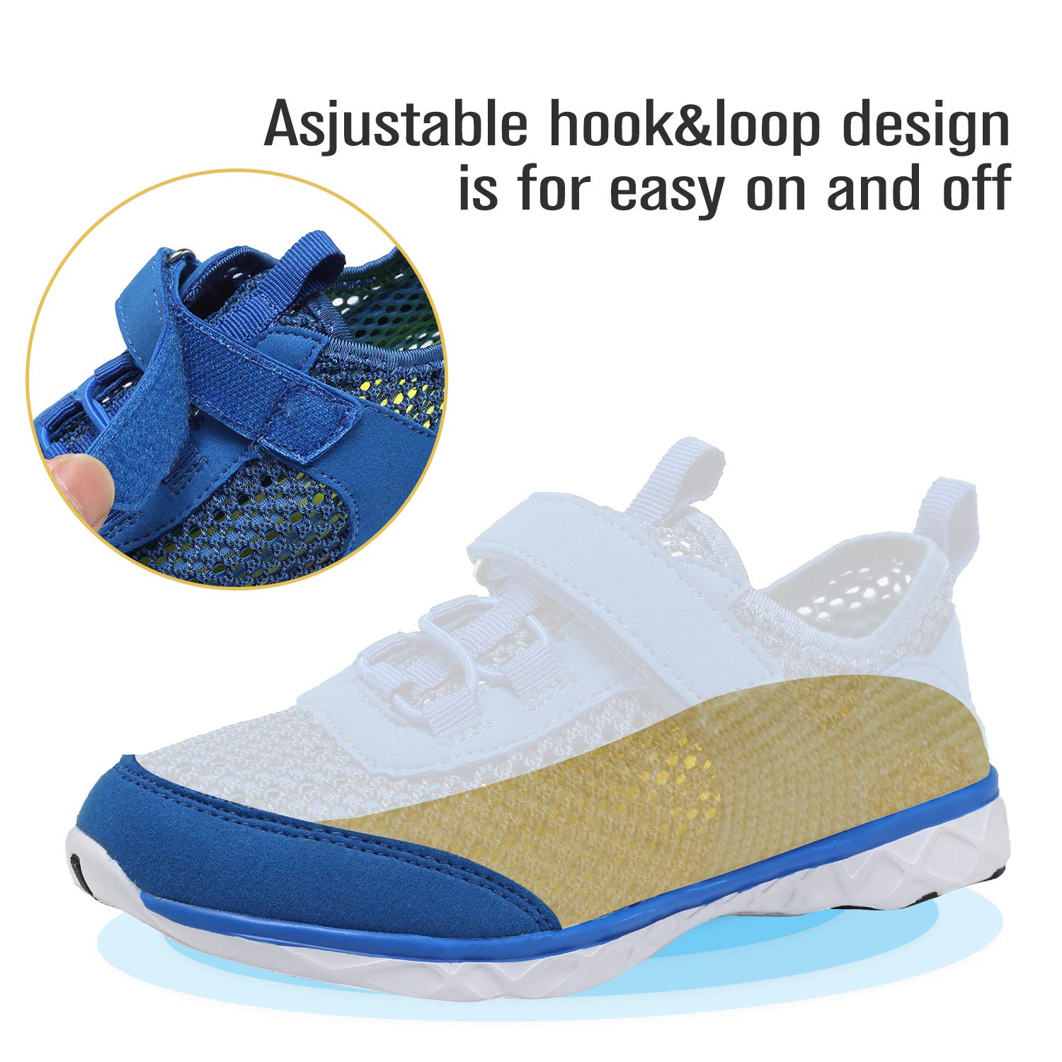 CIOR Kids Water Shoes - Lightweight Swim Sneakers for Toddler & Big Kid - Beach & Pool Sports