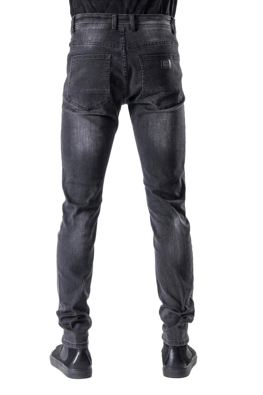 Barabas Men's Rhinestone Slim Fit Stretch Denim Jeans SN8886-1 - Stylish & Comfortable for Casual Wear, Night Out & Date Night