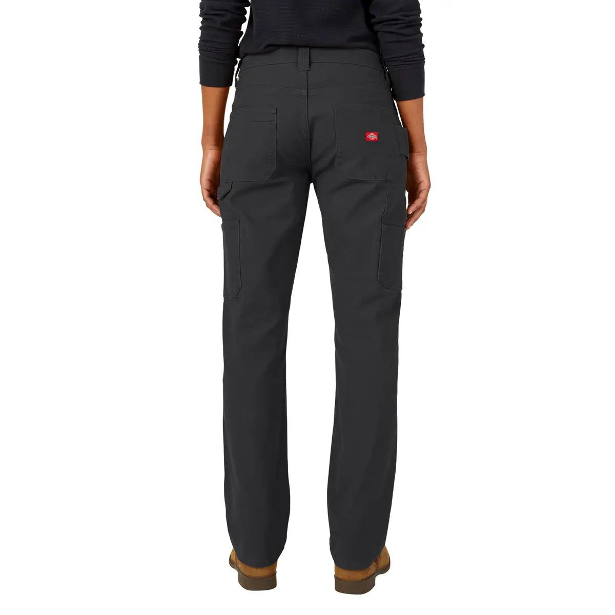 Women's Black Carpenter Duck Pants - Durable Workwear for Construction, Farming & Outdoor Activities