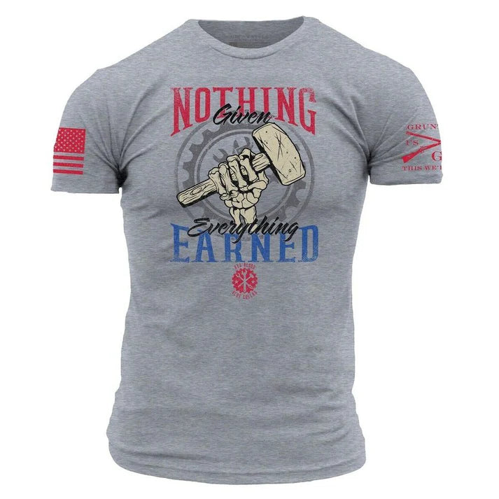 Nothing Given T-Shirt - Dark Heather Grey | Comfortable & Stylish Men's Graphic Tee for Casual Wear & Street Fashion
