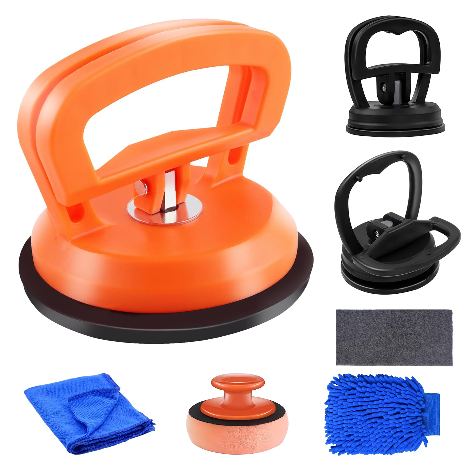 7-Piece Car Dent Puller Kit - Paintless Dent Removal Tool for Hail Dents, Suction Cup for Glass & Screens - Auto Body Repair & DIY Car Dent Fixing (Perfect for Garage, Roadside, and Home Use)