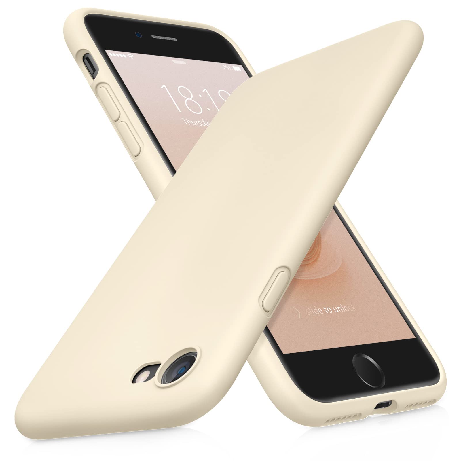 VIKESI Liquid Silicone Phone Case for iPhone SE 2022/2020, iPhone 8 & iPhone 7 (4.7 Inch) - Ultra Soft Protective Cover for Women, Girls & Boys - Stylish Milk White Design - Perfect for Daily Use, Work & Travel
