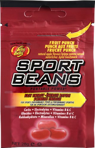 Jelly Belly Fruit Punch Sport Jelly Beans - 28g Pack of 24 | Energy Boost for Athletes, Gym Workouts & Outdoor Activities | Delicious Fruit Flavored Candy Snacks