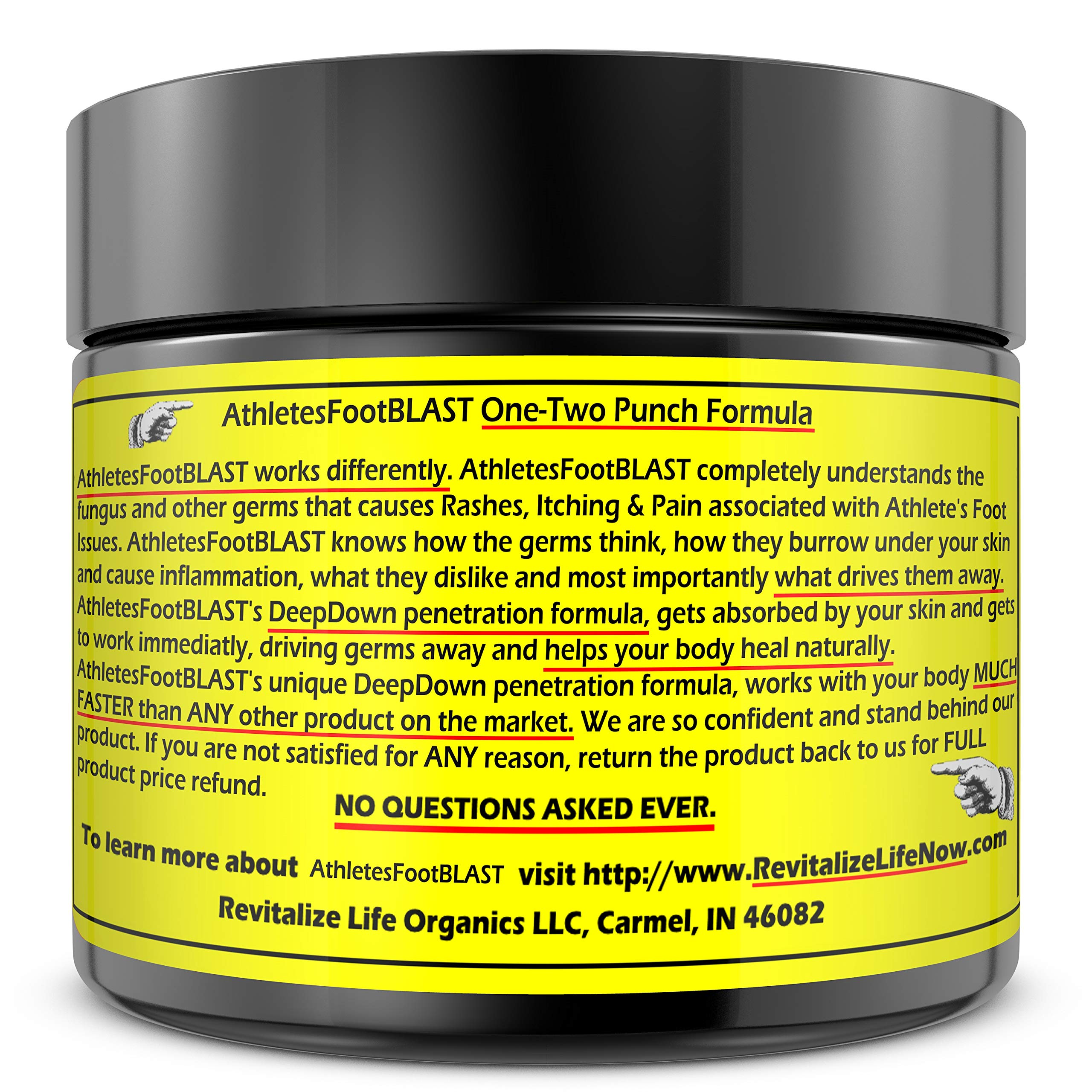 Fast-Acting Plant-Based Athlete's Foot Cream - Extra Strength Natural Formula for Itch & Fungus Relief - Better Than Spray & Powder - Soothing Balm Ointment for Athletes & Active Lifestyles