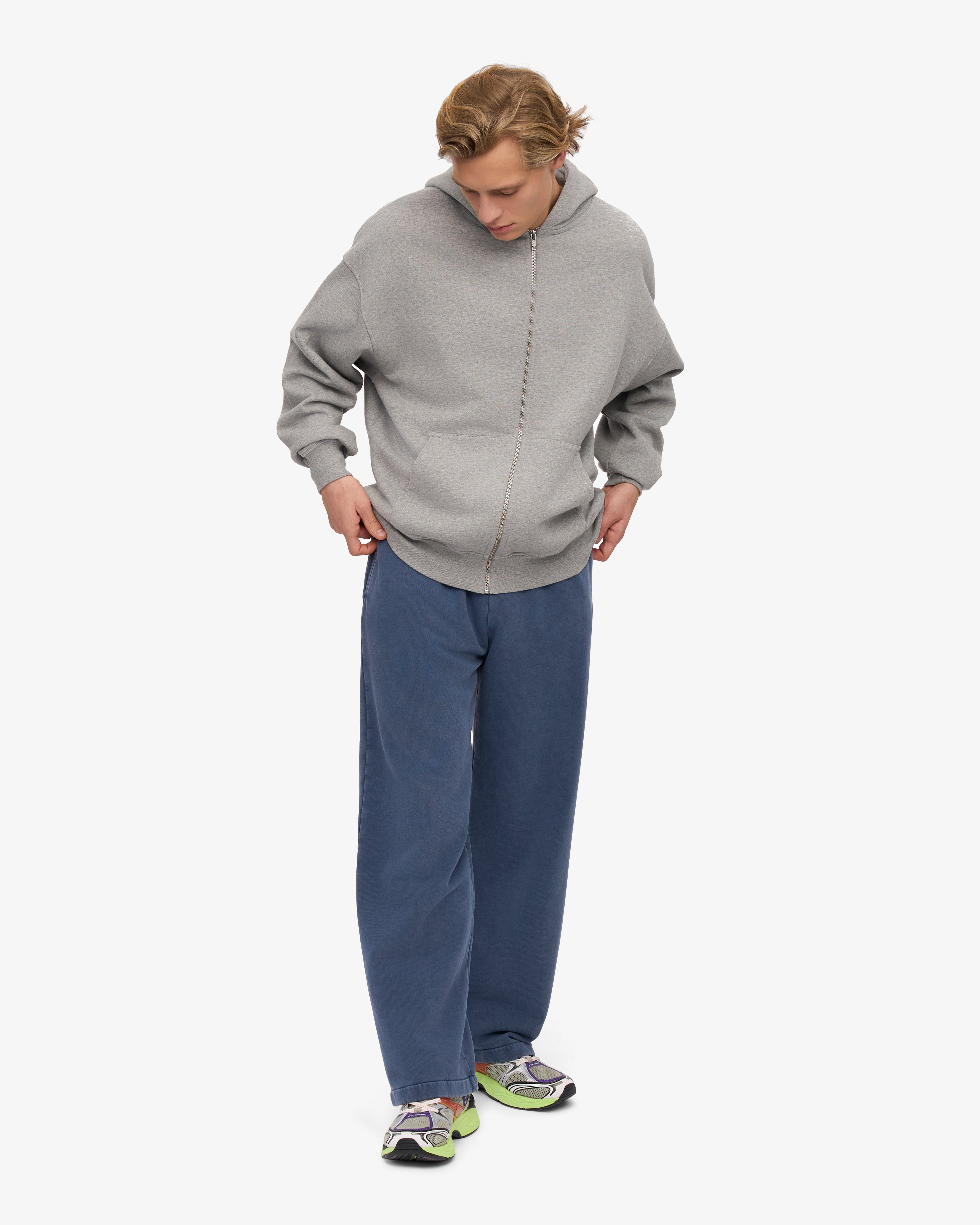 Organic Straight Leg Sweatpants for Women - Soft Cotton Lounge Pants | Comfortable Casual Wear for Home, Yoga & Running | Neptune Blue