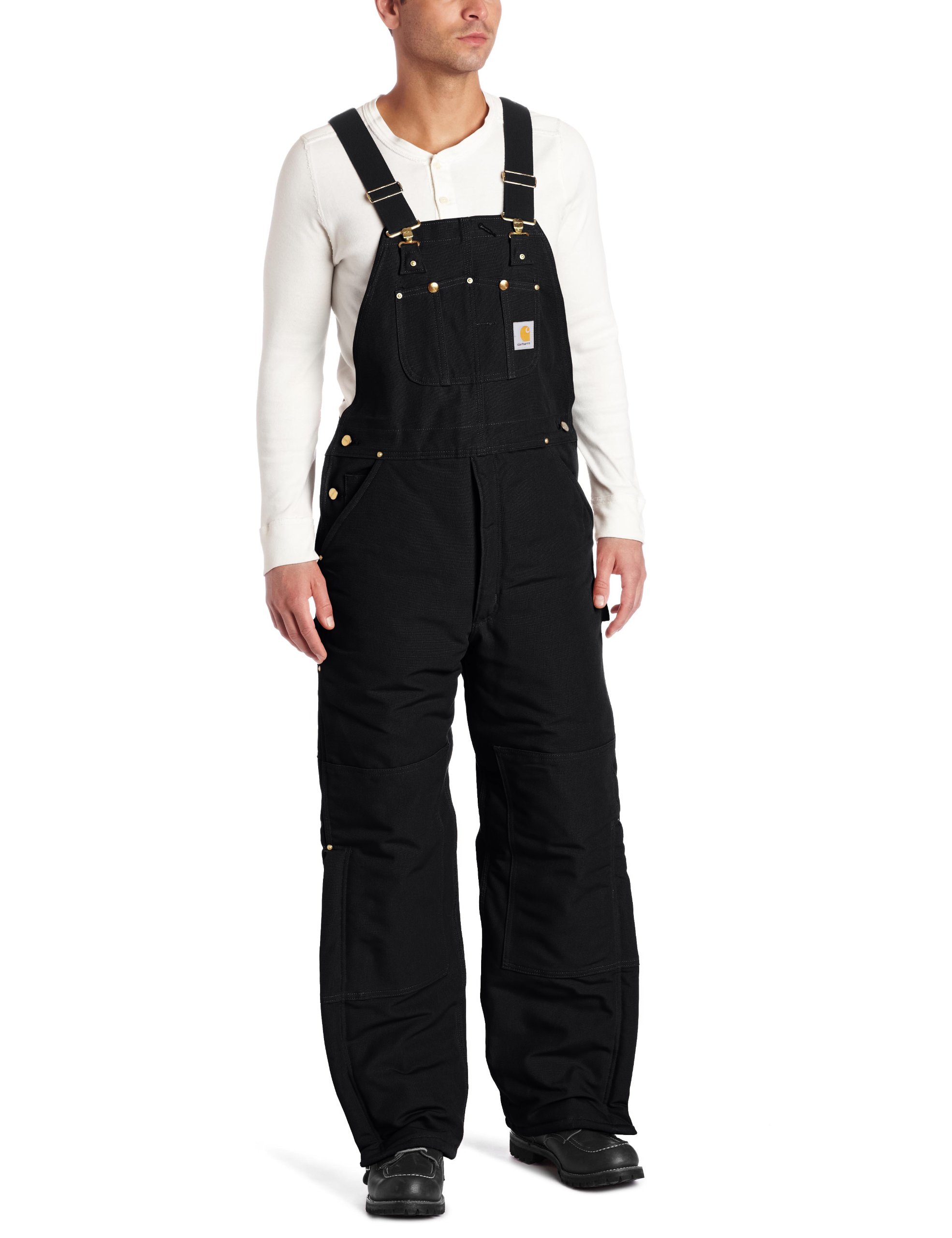 Carhartt Men's Quilt Lined Duck Bib Overalls R02 - Durable Workwear for Construction, Farming & Outdoor Activities