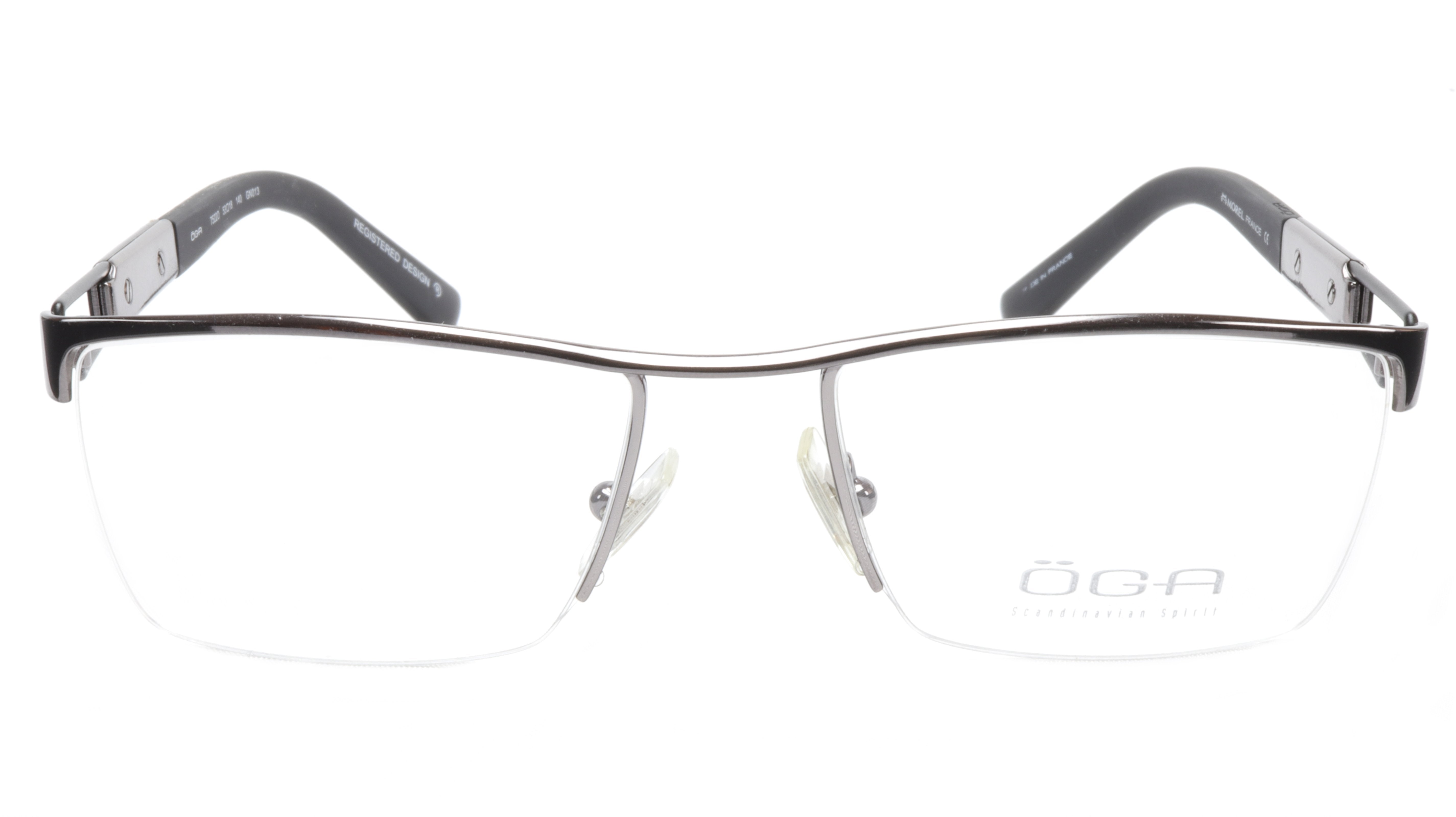 OGA Morel Eyeglasses Frame 75220 GN013 - Metal Gunmetal Black France Style - Size 53-18-140, 33mm Bridge - Trendy & Lightweight Eyewear for Men & Women | Perfect for Office, Reading & Fashion Accessories