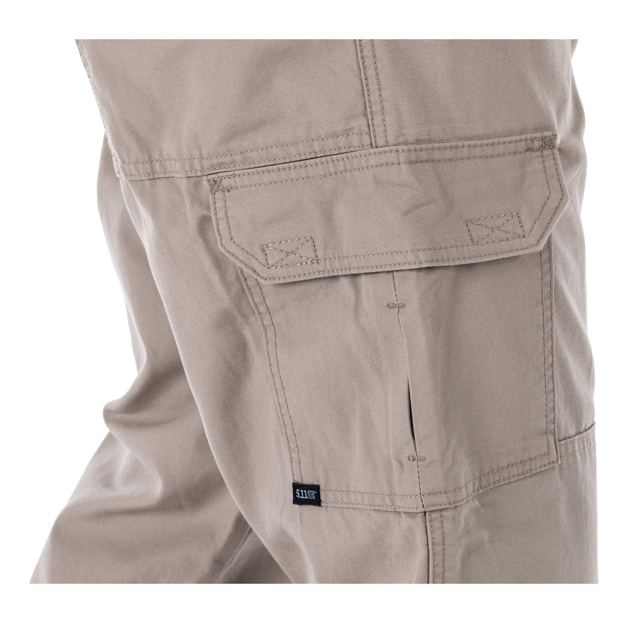 5.11 Tactical Men's Active Work Pants - Durable 100% Cotton with Double Reinforced Knees | Superior Fit for Outdoor Work & Tactical Use | Style 74251 | Ideal for Construction, Hiking & Law Enforcement