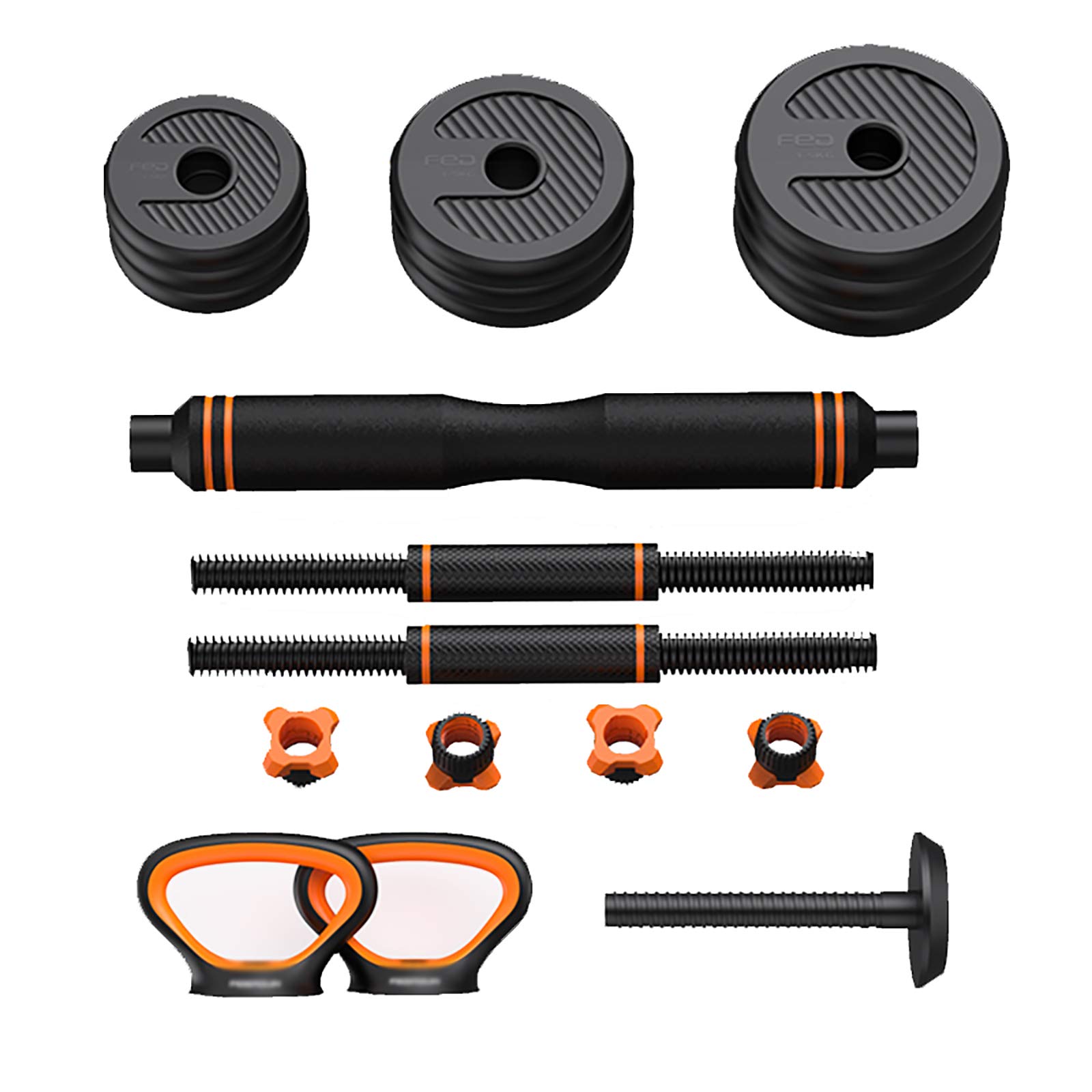 Adjustable Dumbbell Set 10kg (22lbs) - Home Gym Equipment for Men & Women, Weight Lifting Barbell Kettlebell for Strength Training, Fitness Workout - Perfect for Home Gym, CrossFit & Bodybuilding