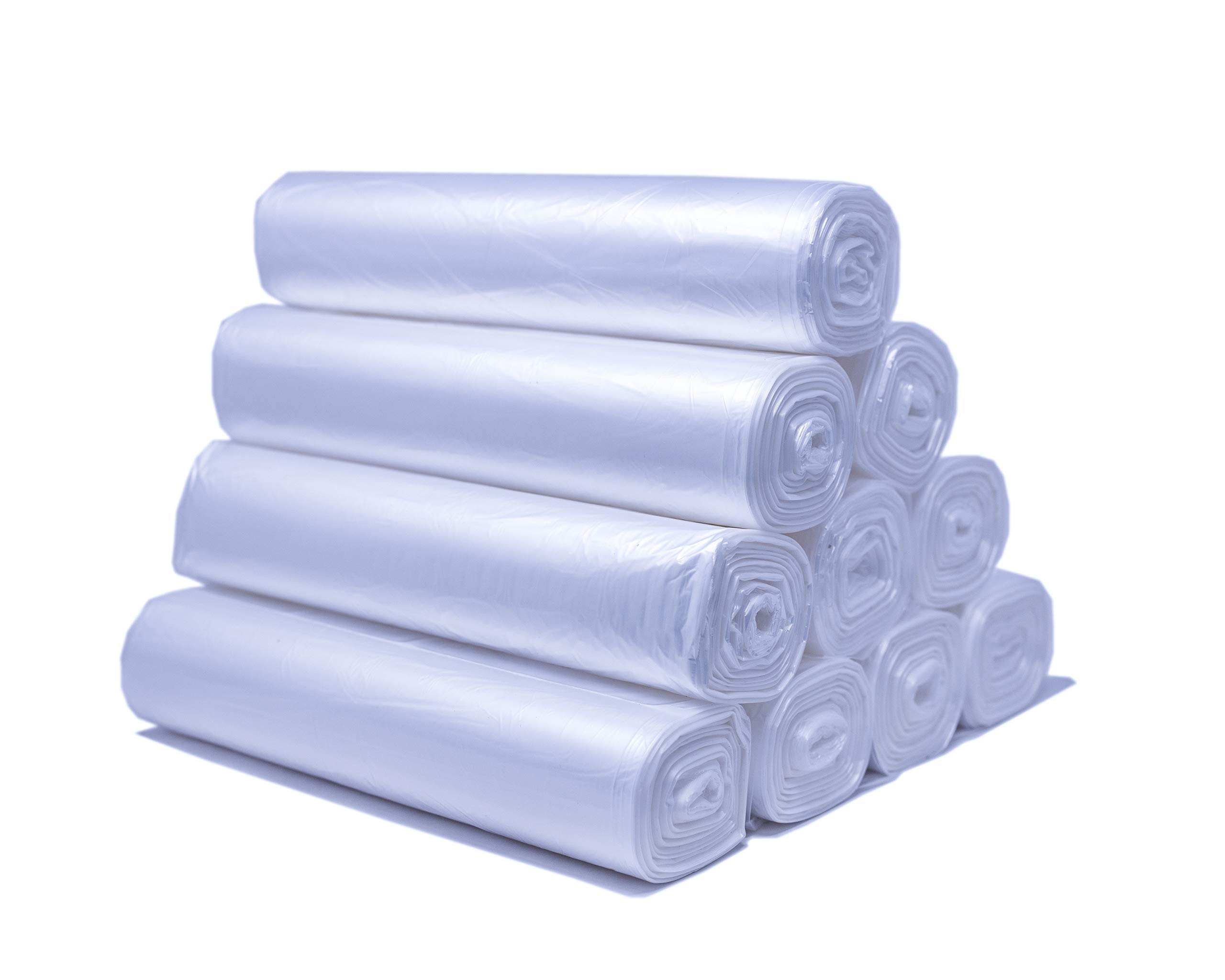 Heavy-Duty Trash Can Liners - 200 Count Natural Garbage Bags for Kitchen, Office & Outdoor Use - Extra Thick & Leak-Proof Wastebasket Liners