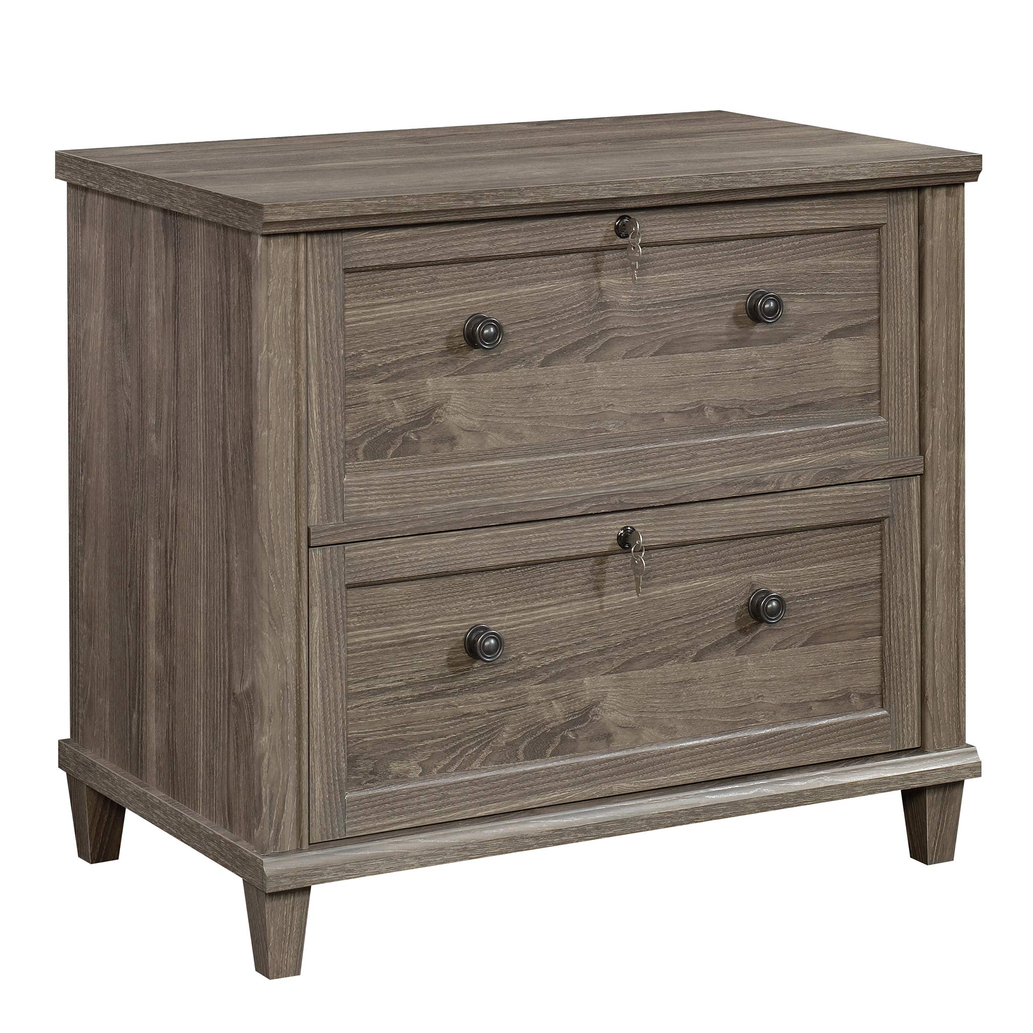 Sauder Hammond 2-Drawer Lateral File Cabinet with Lock - Home Office Storage Solution in Emery Oak Finish | Perfect for Organizing Documents & Office Supplies